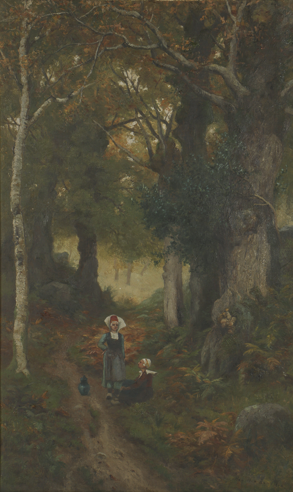 Hamilton Hamilton Oil Painting on Canvas Figural Landscape