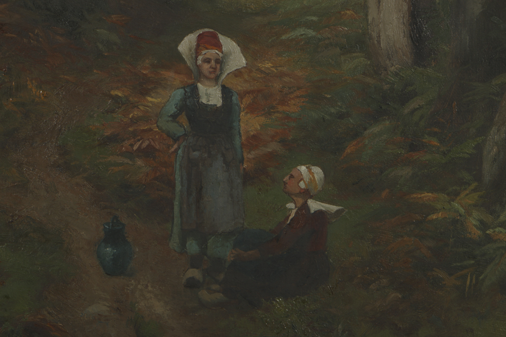 Hamilton Hamilton Oil Painting on Canvas Figural Landscape