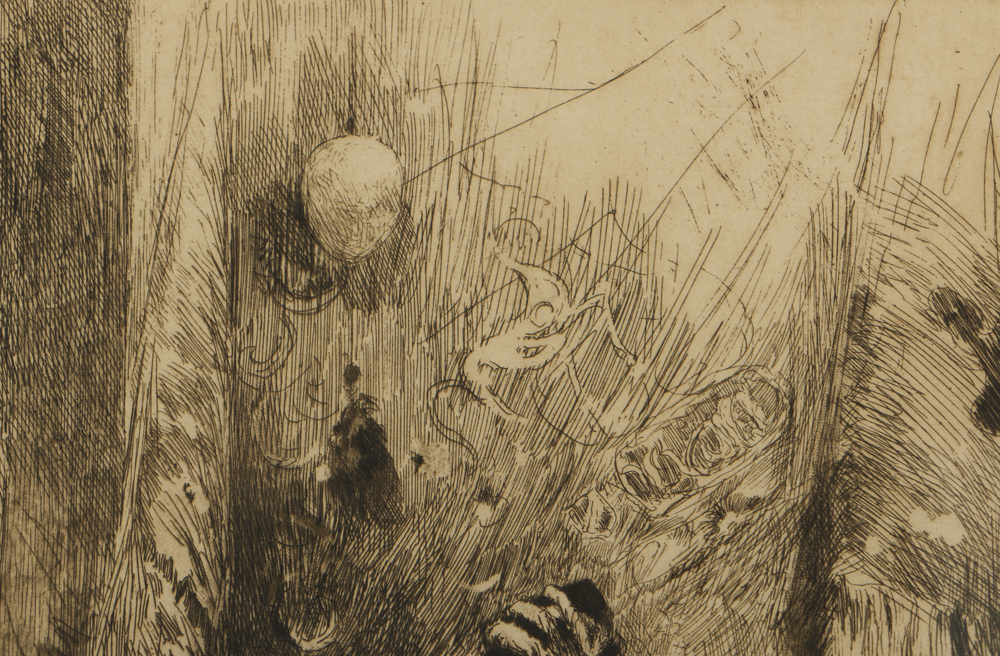 Jean Leon Gerome Ferris Etching on Paper "Guard of the Harem"