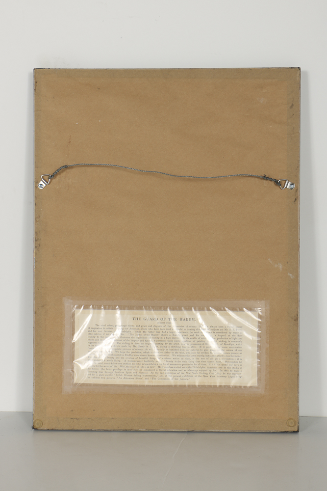 Jean Leon Gerome Ferris Etching on Paper "Guard of the Harem"