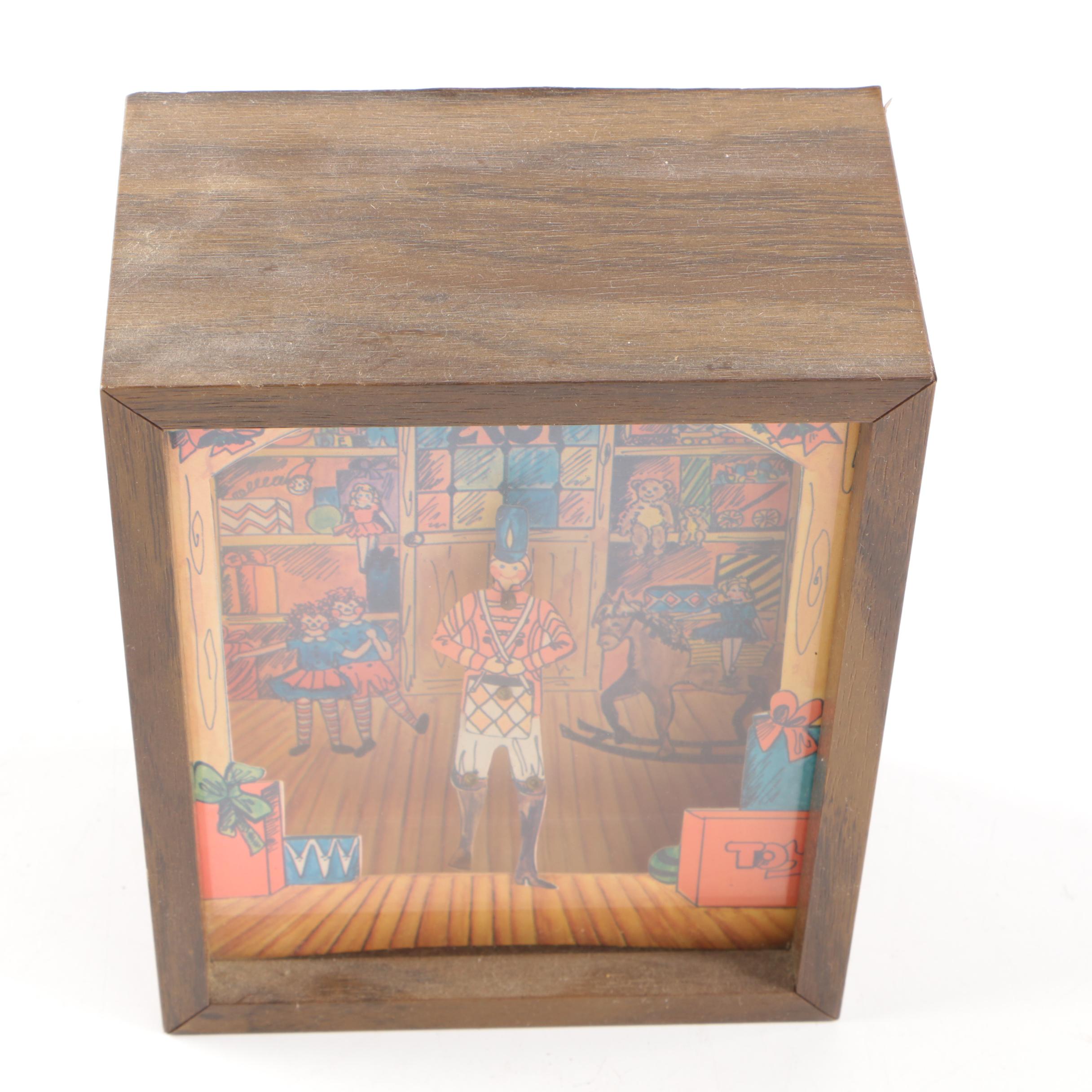 Vintage  Lador Animated Music Box "Little Drummer Boy"