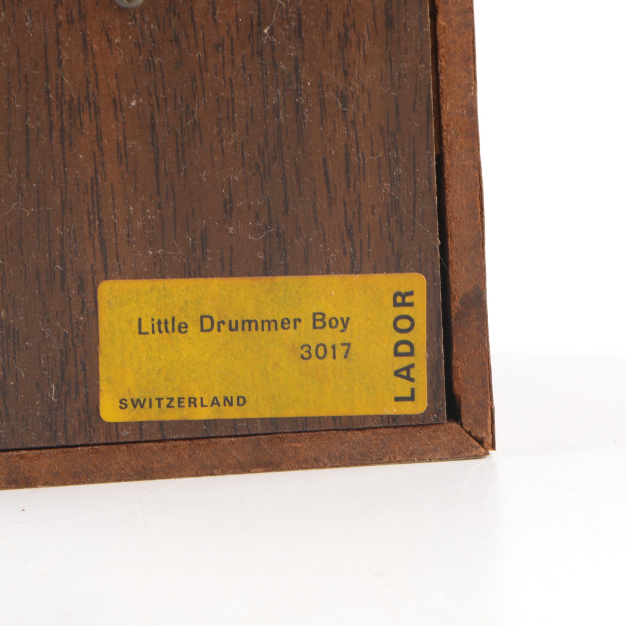 Vintage  Lador Animated Music Box "Little Drummer Boy"