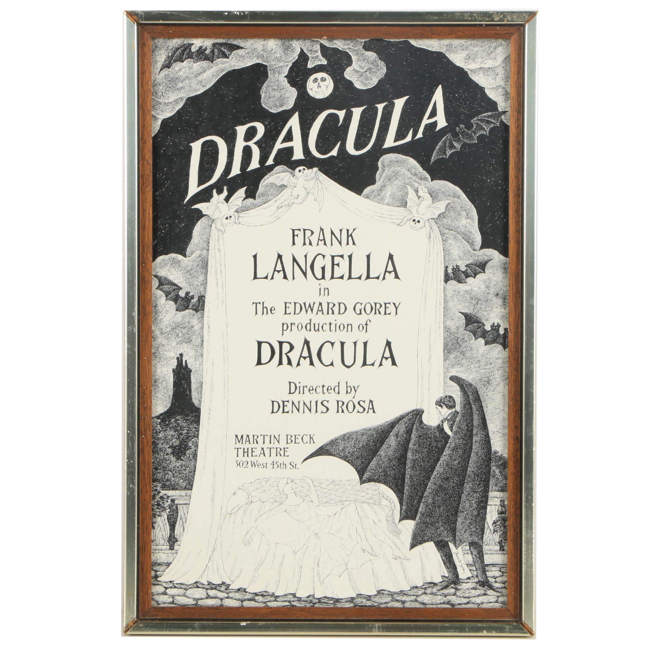 Lithograph Poster for "Dracula" After Ink Drawing by Edward Gorey