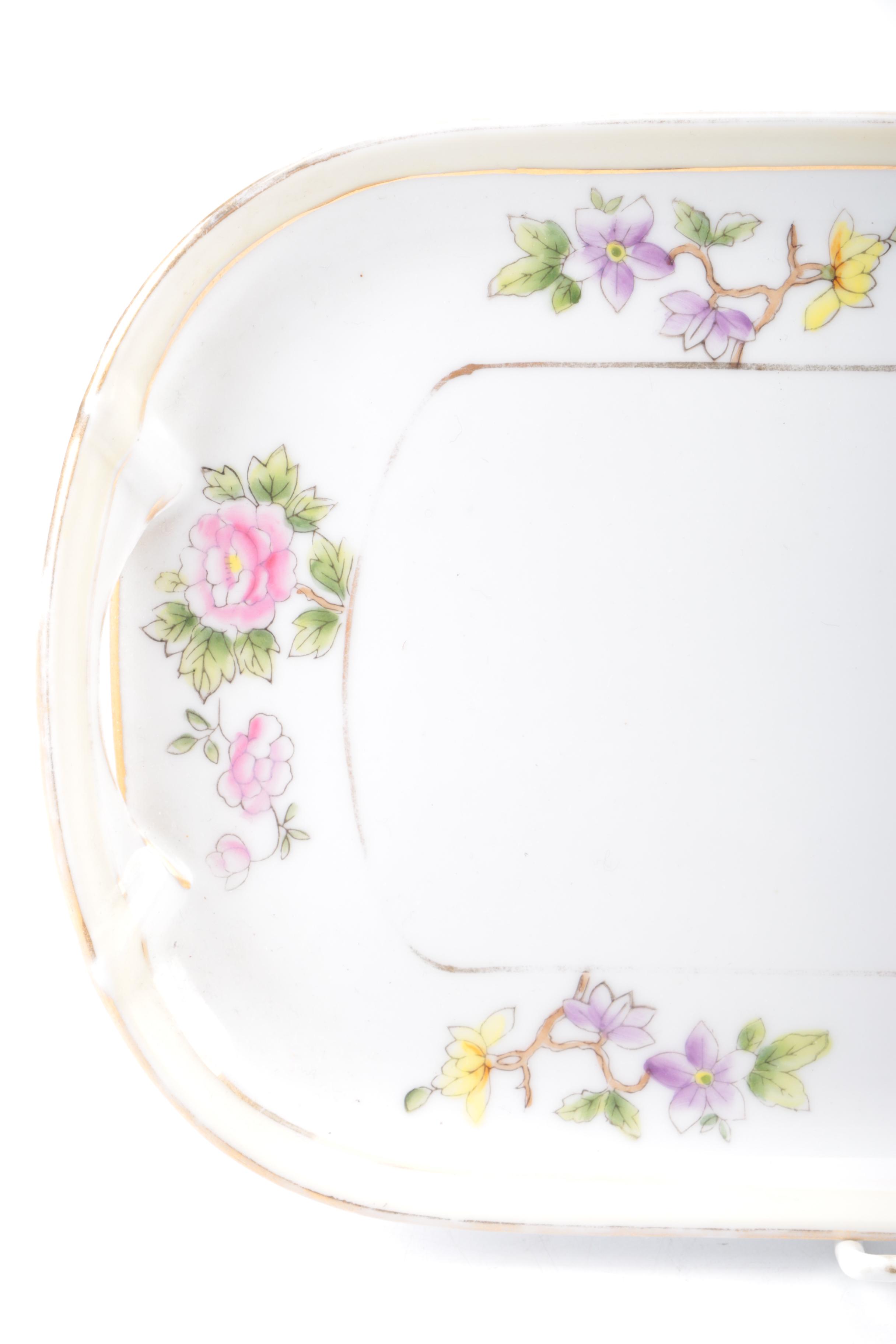 Vintage Nippon Japanese Hand-Painted Porcelain Platter