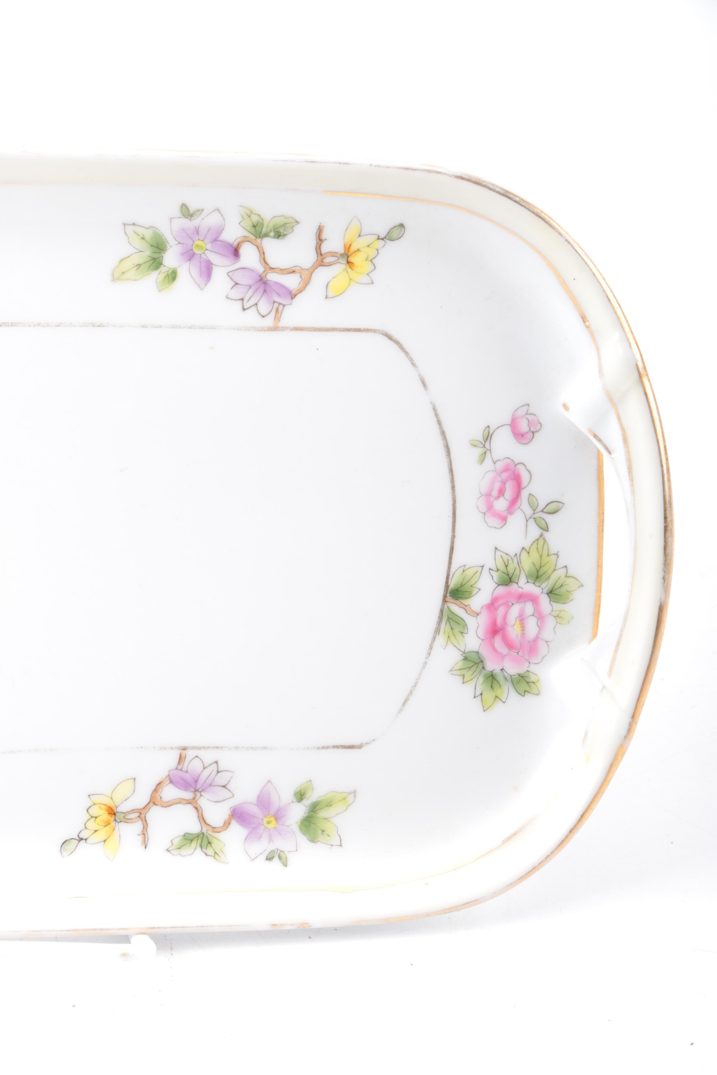 Vintage Nippon Japanese Hand-Painted Porcelain Platter