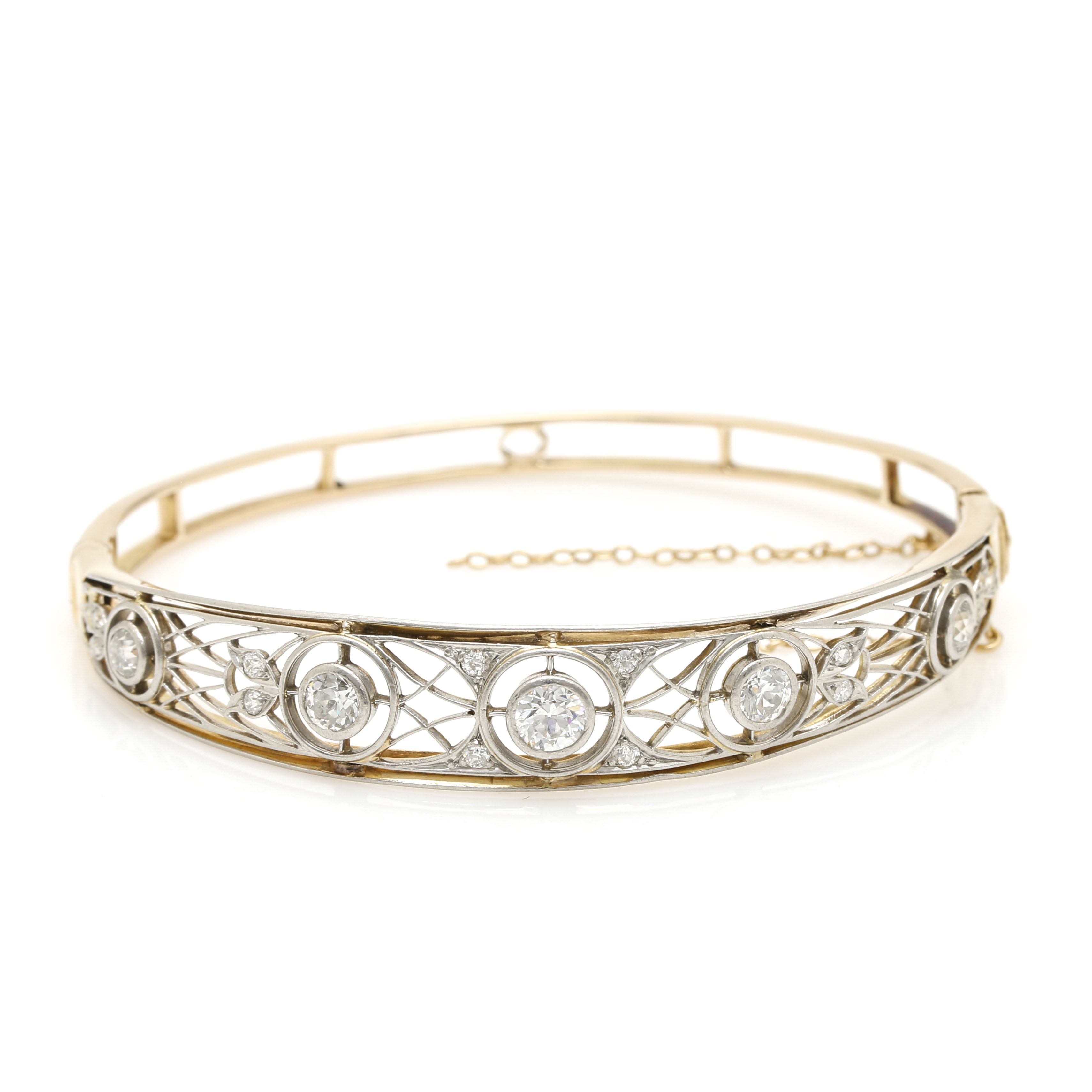14K Yellow Gold 1.50 CTW Diamond Bangle