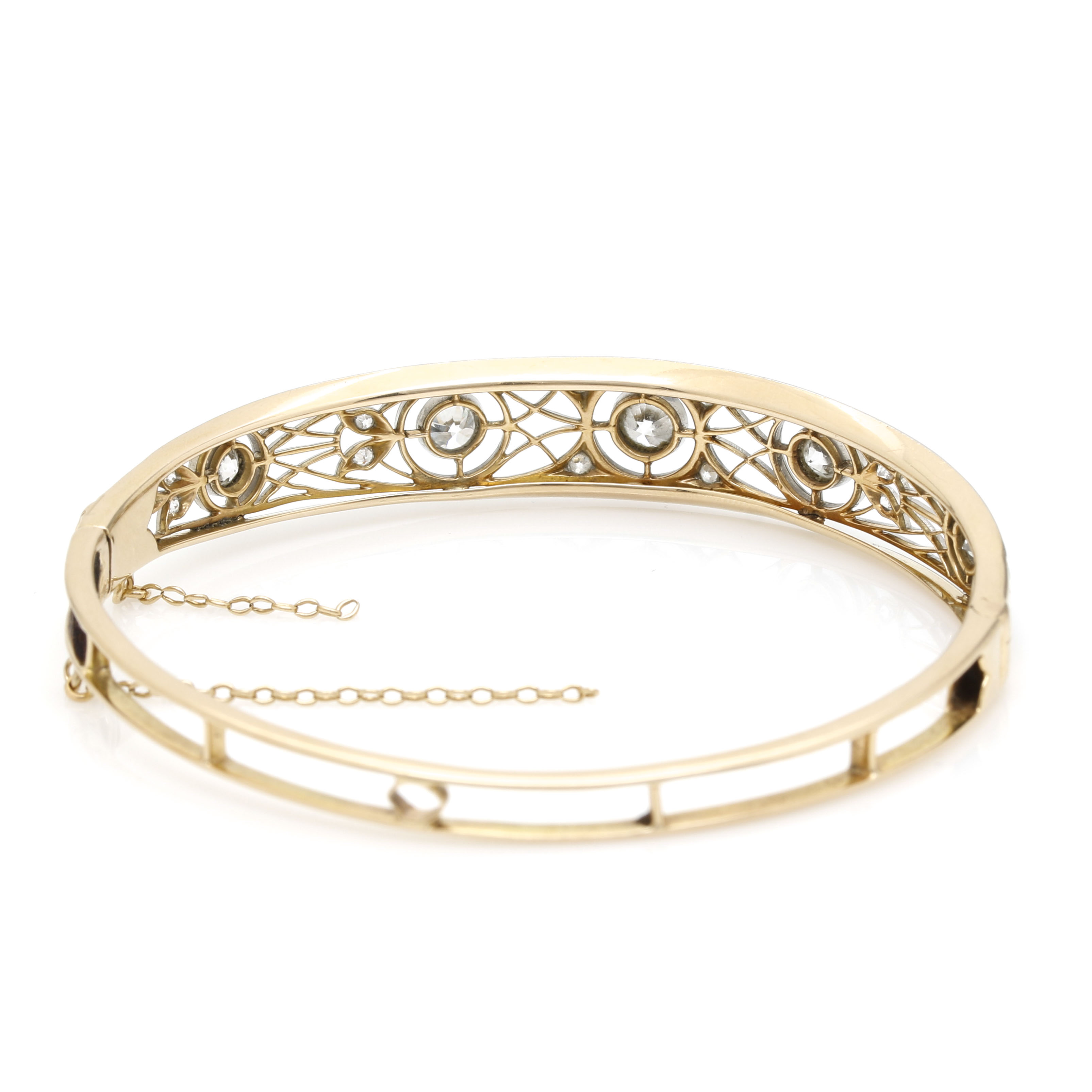 14K Yellow Gold 1.50 CTW Diamond Bangle