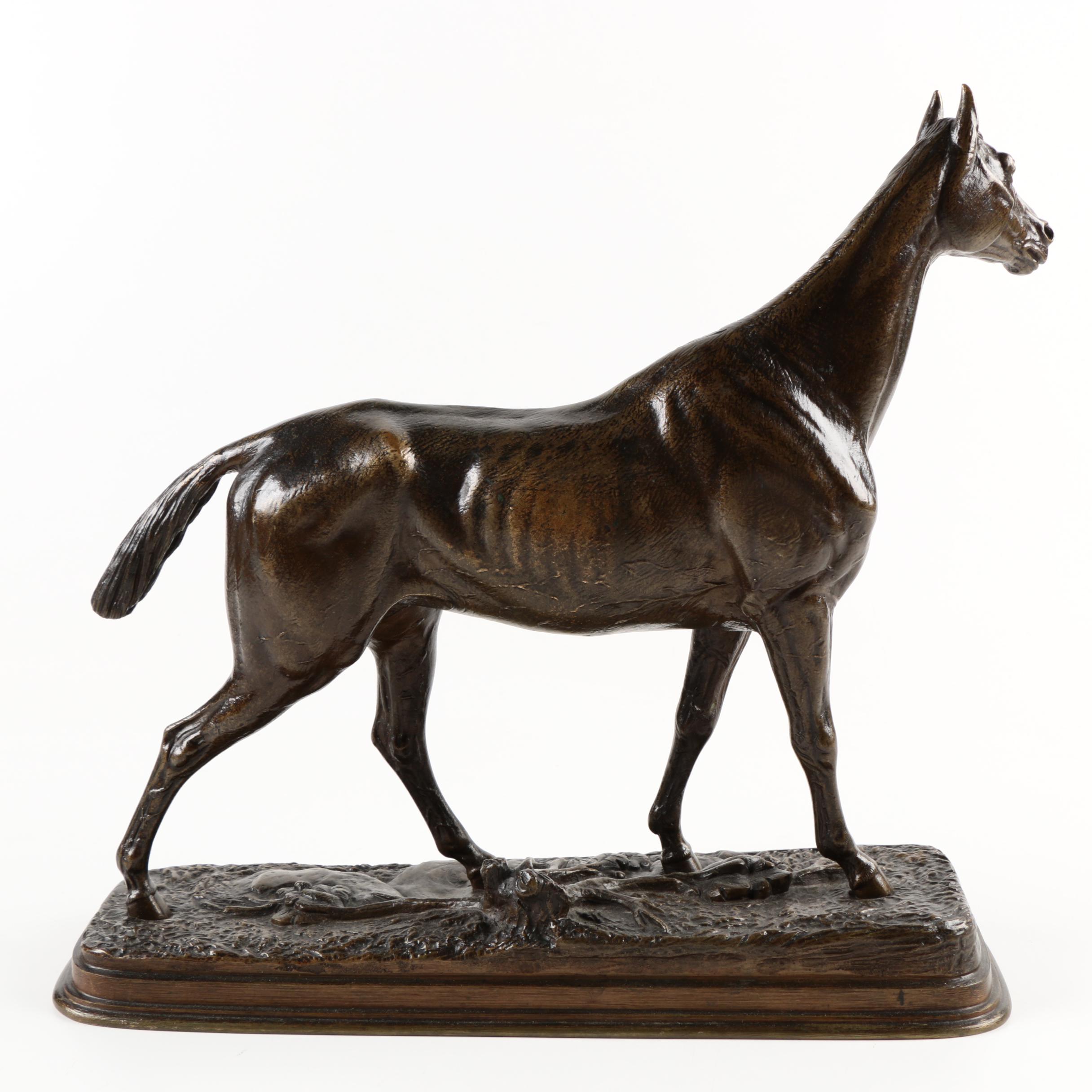 Brass Sculpture After Paul Edouard Delabrierre