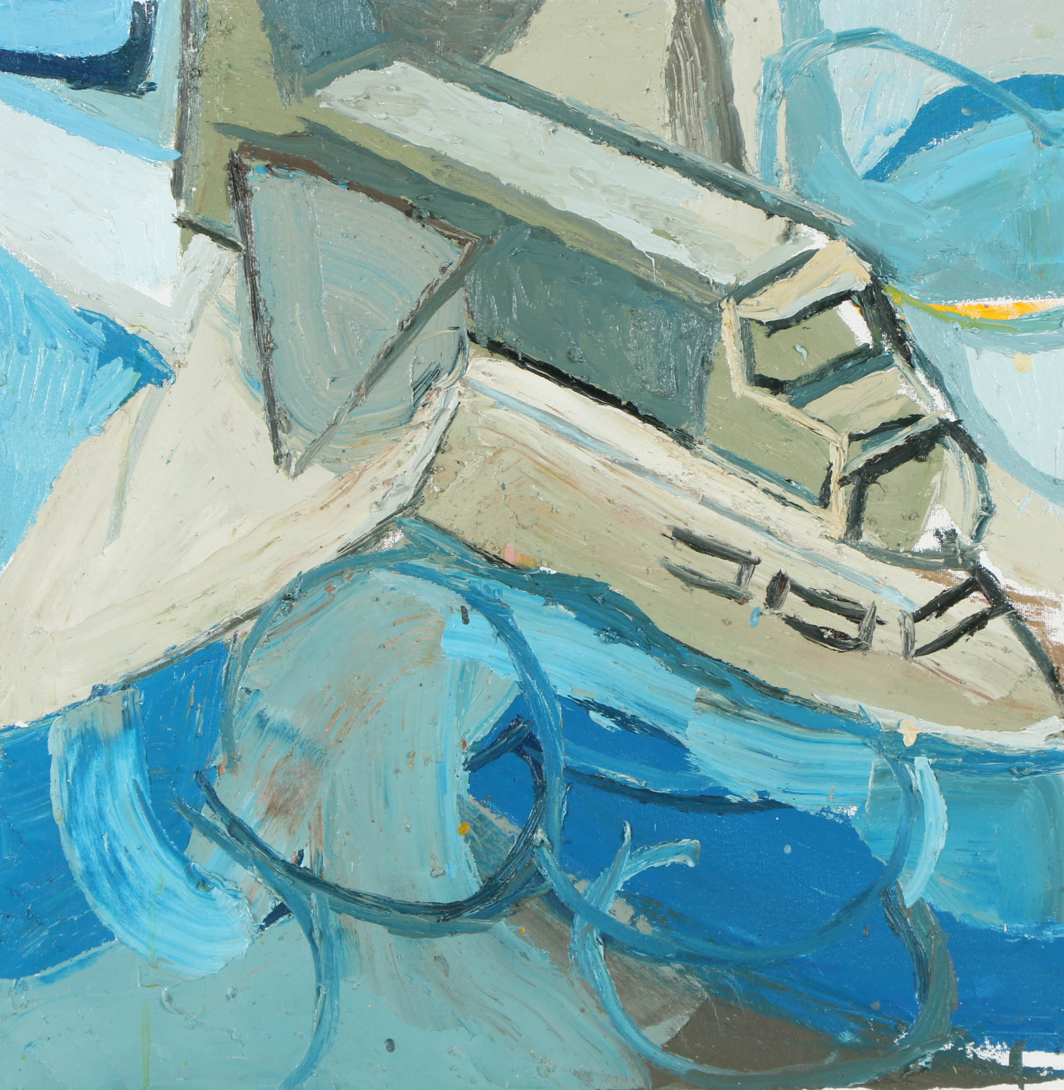 Clintel Steed Oil Painting on Canvas "NASA 747 Flying Shuttle Space Ship #1"