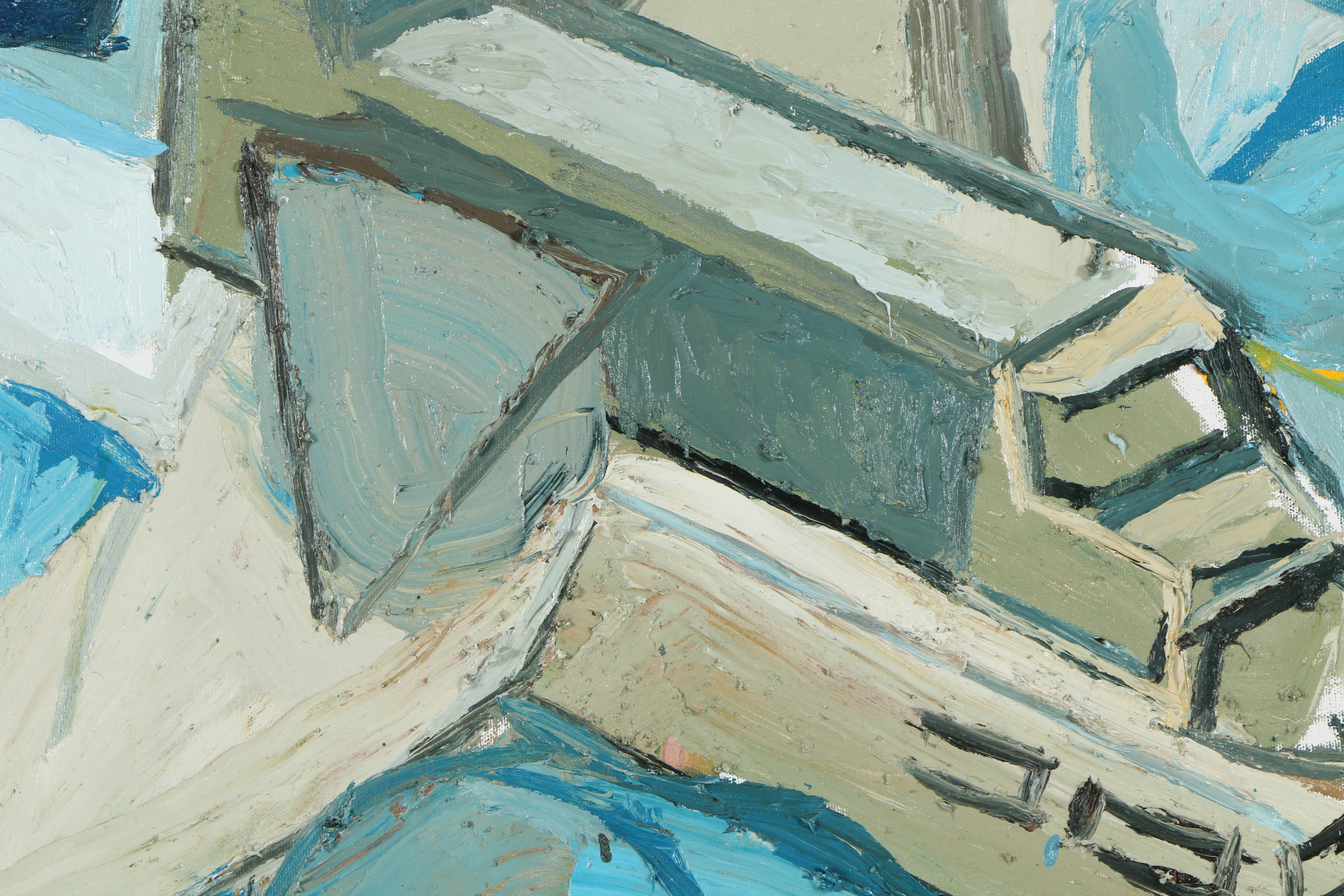 Clintel Steed Oil Painting on Canvas "NASA 747 Flying Shuttle Space Ship #1"