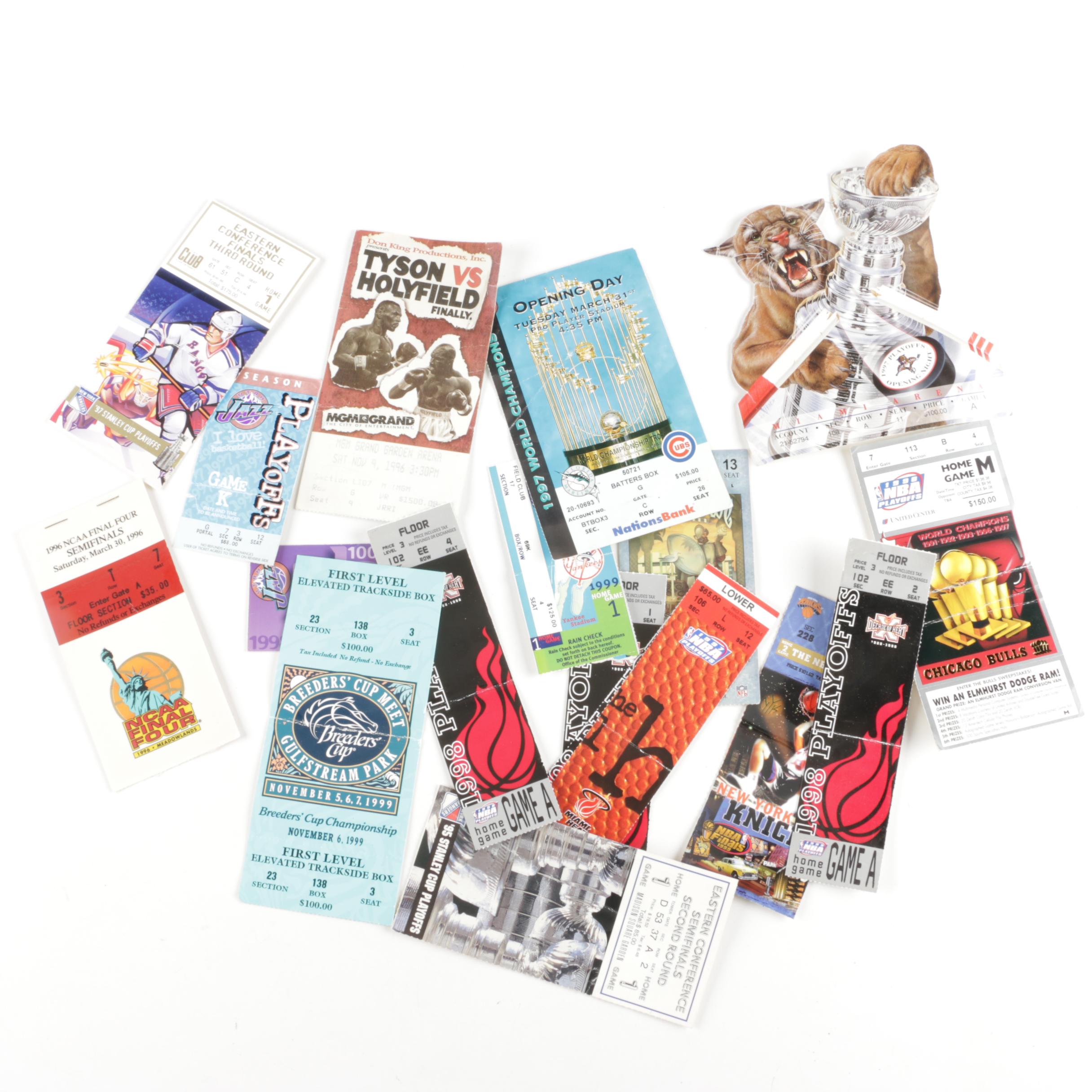 Collection of Sports Tickets and Memorabilia