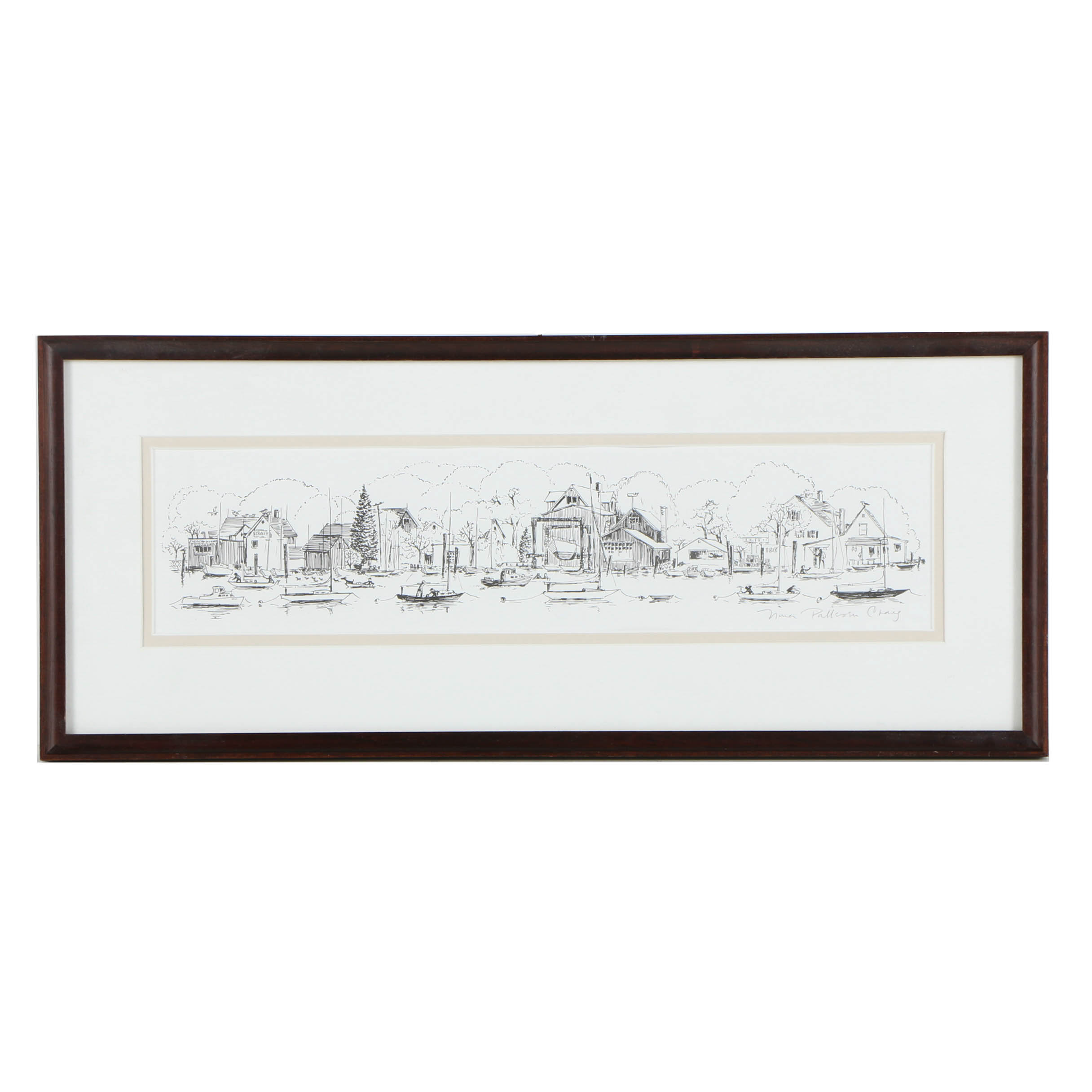 Nina Pallesen Craig Lithograph on Paper "5 Mile River"