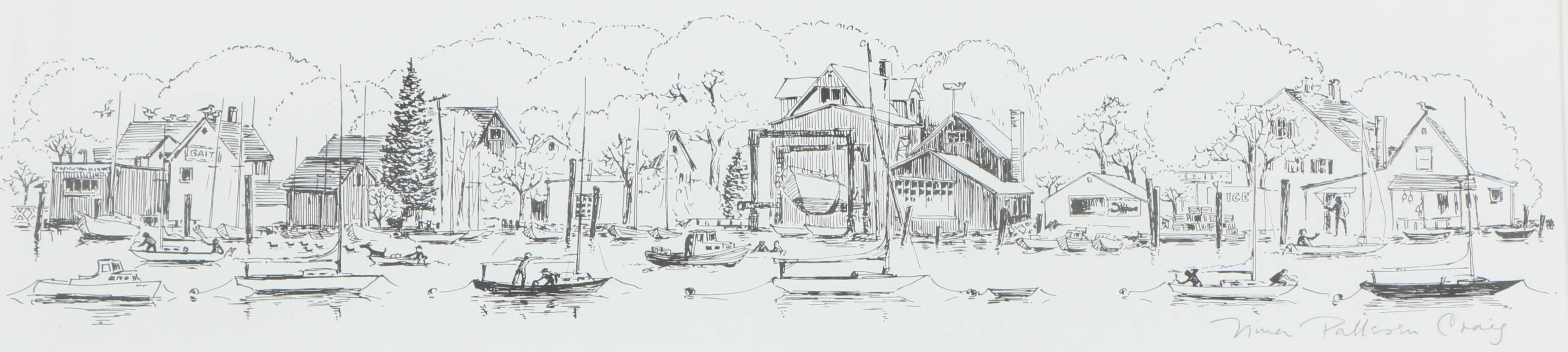 Nina Pallesen Craig Lithograph on Paper "5 Mile River"