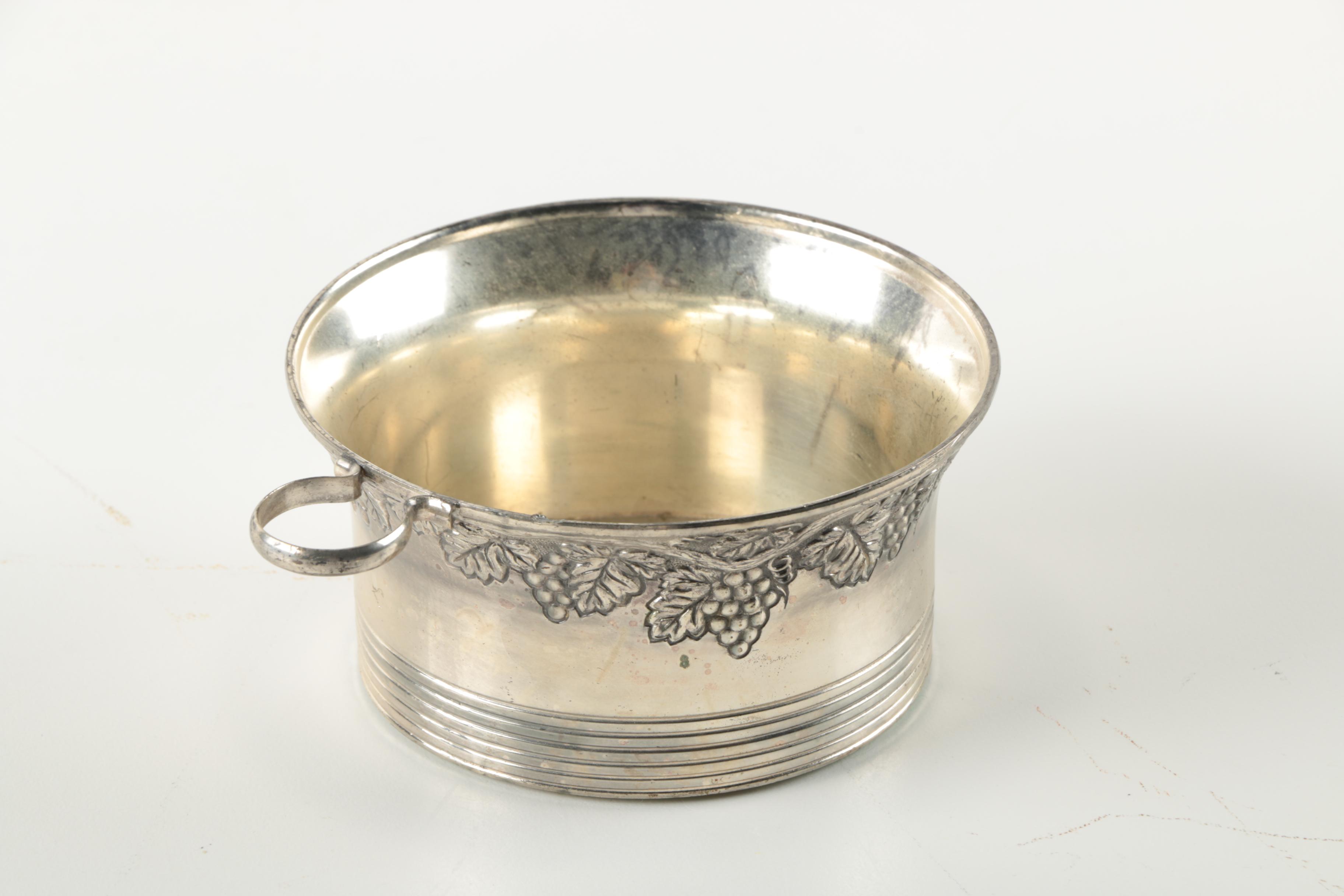 Vintage Silver Plate Wine Bottle Coasters Including El De Uberti