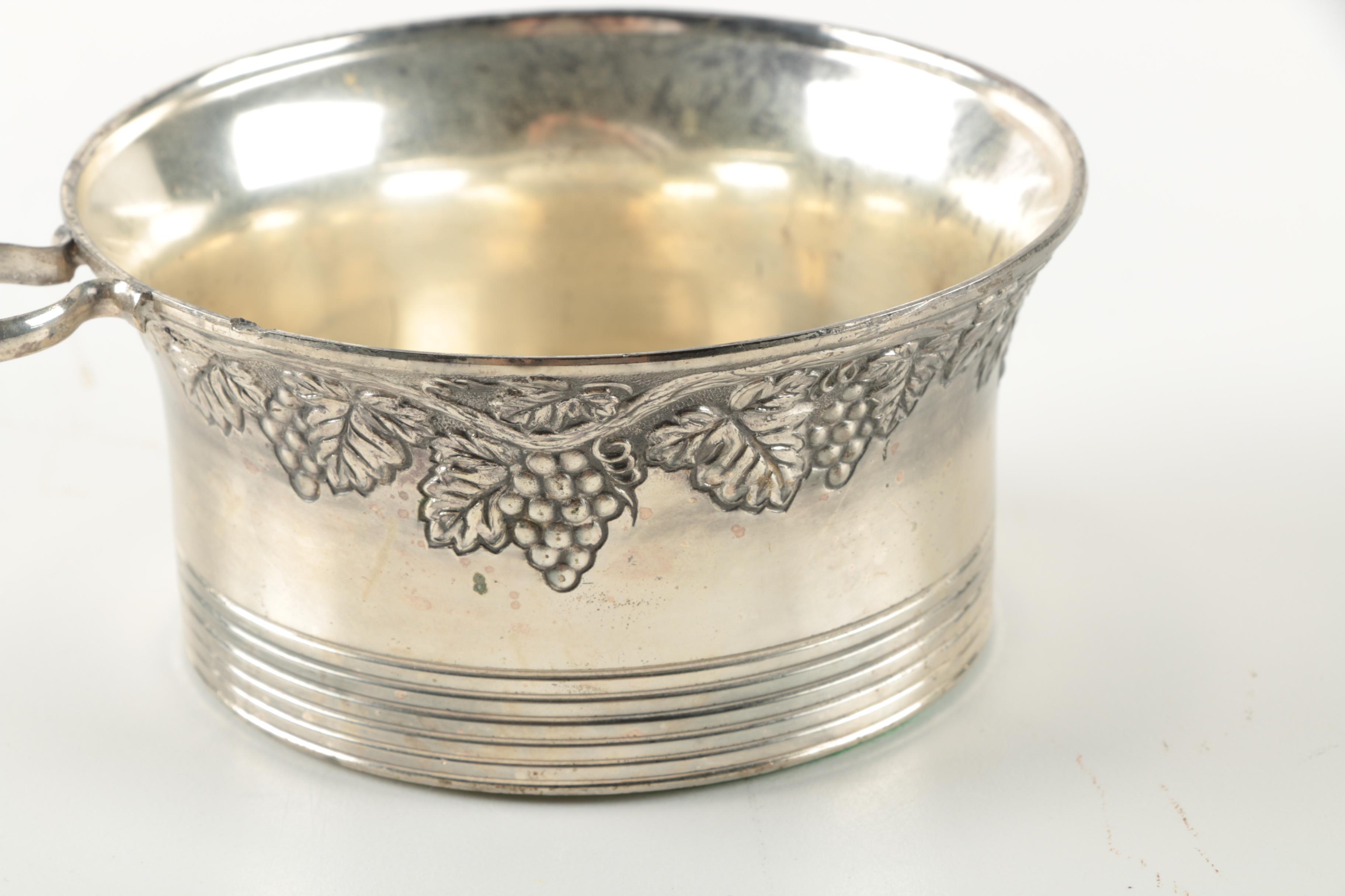 Vintage Silver Plate Wine Bottle Coasters Including El De Uberti