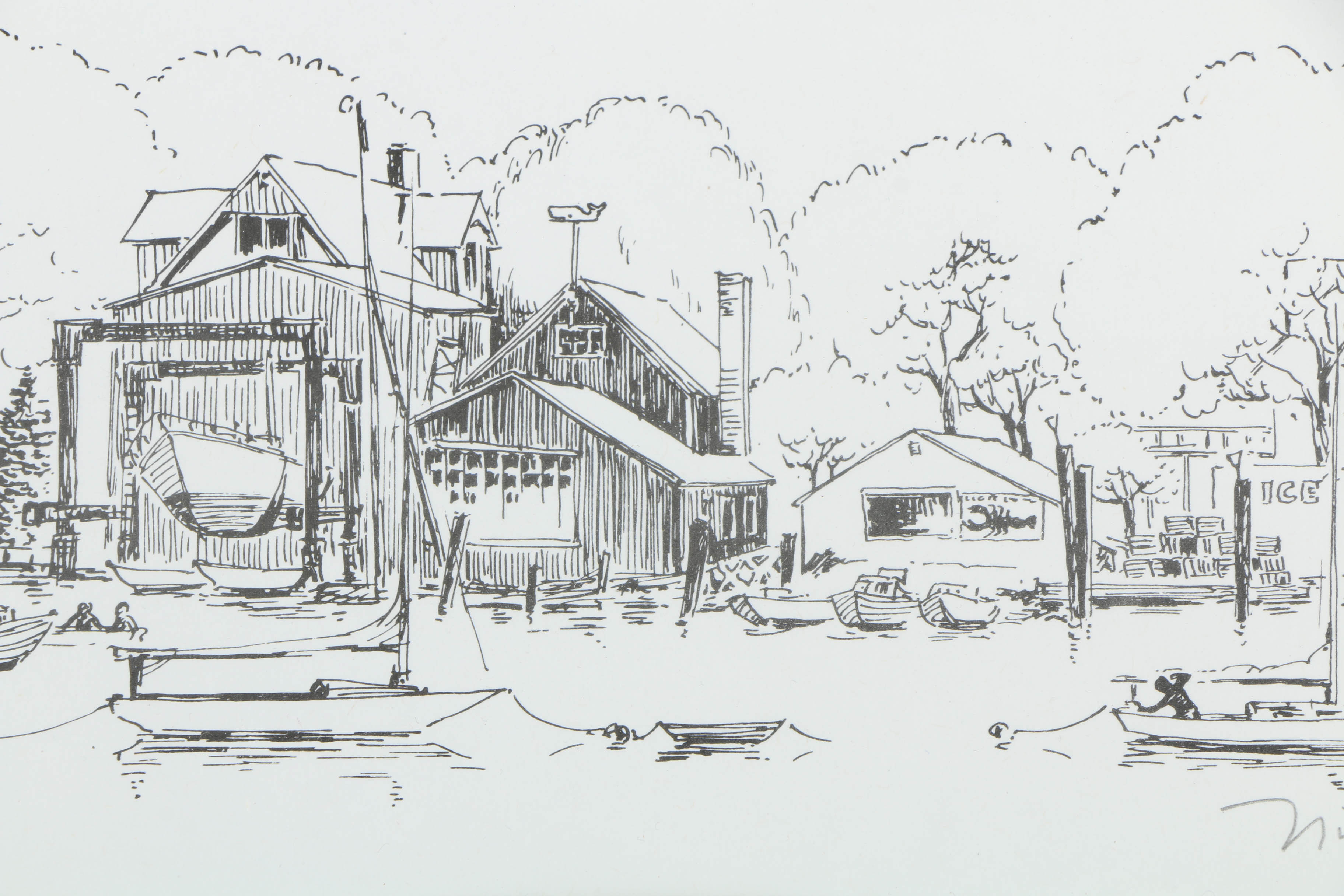 Nina Pallesen Craig Lithograph on Paper "5 Mile River"