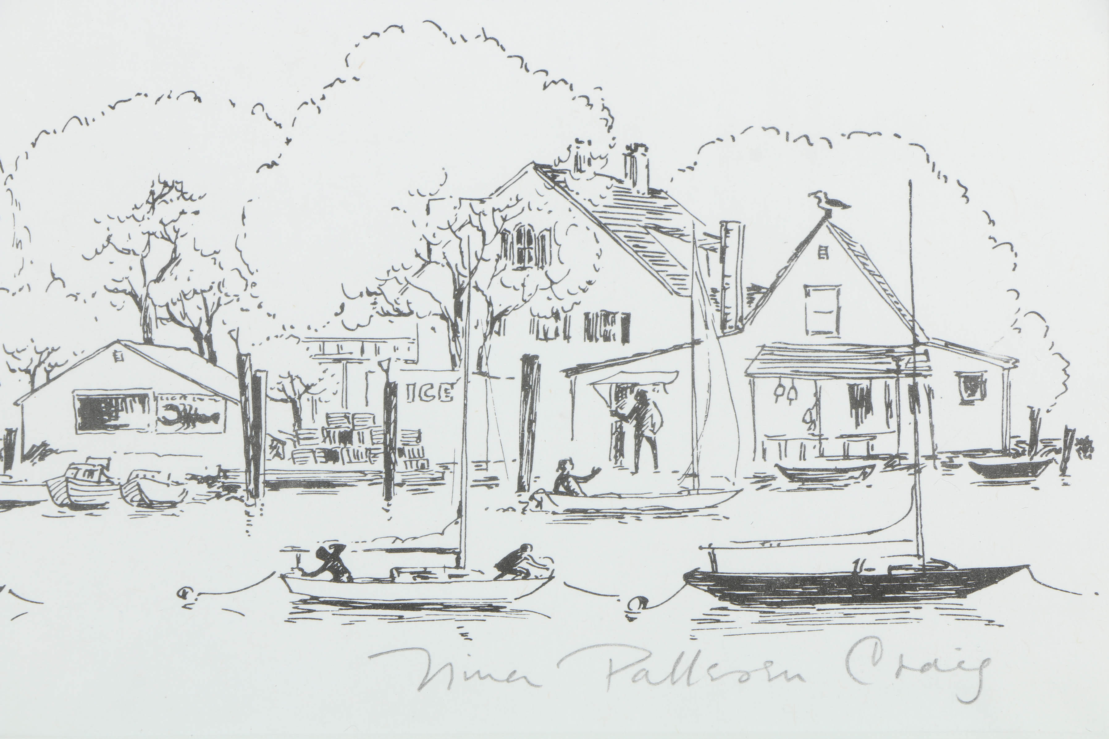 Nina Pallesen Craig Lithograph on Paper "5 Mile River"