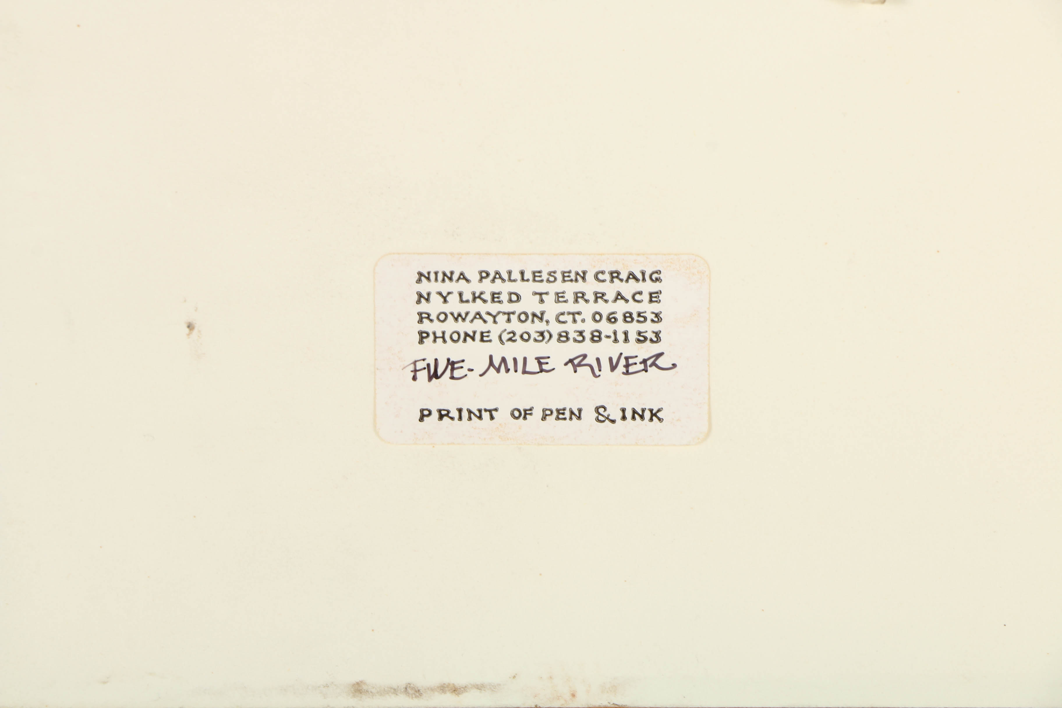 Nina Pallesen Craig Lithograph on Paper "5 Mile River"