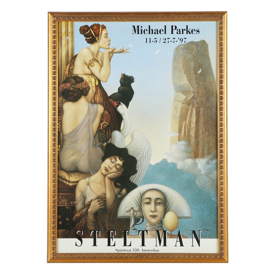 Offset Lithograph Exhibition Poster on Paper Featuring Imagery of Michael Parkes