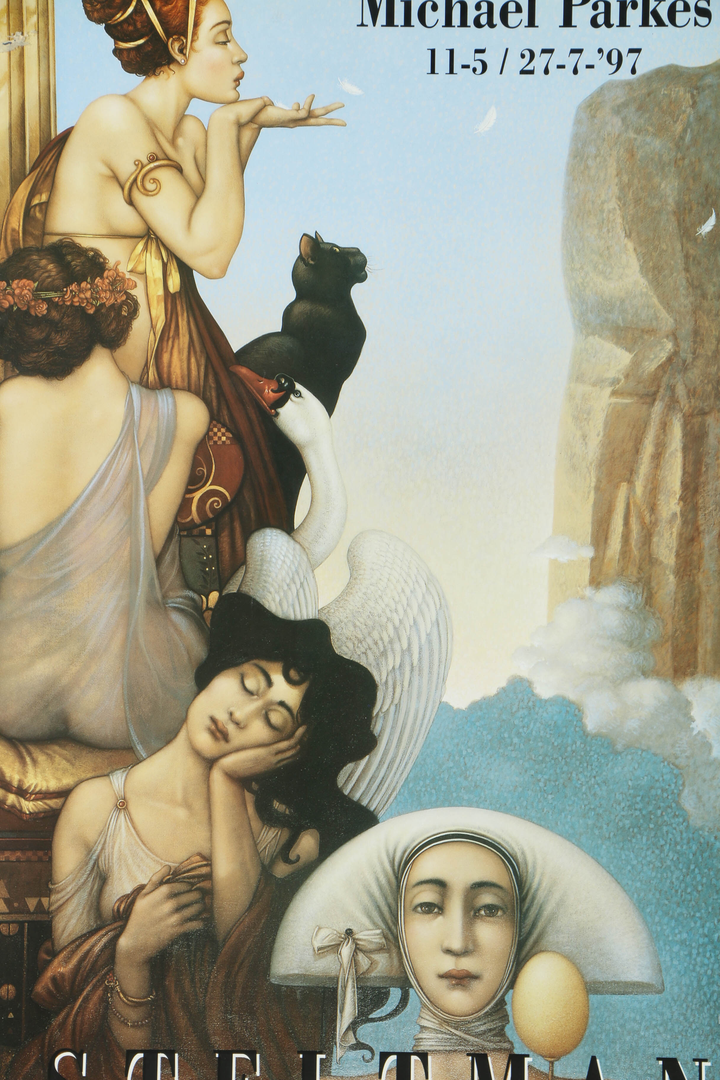 Offset Lithograph Exhibition Poster on Paper Featuring Imagery of Michael Parkes