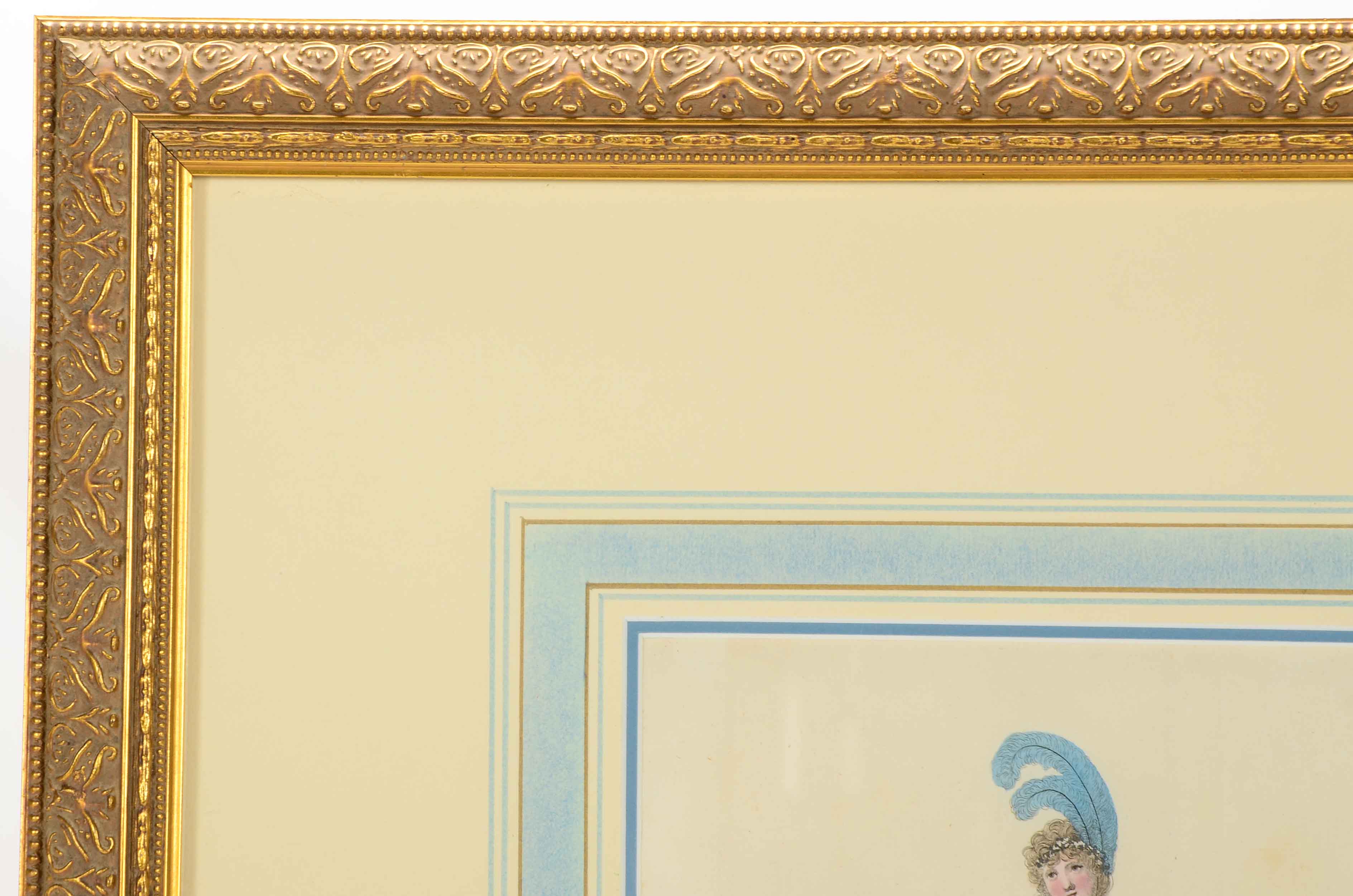 Fashion Print Mezzotint after Fashions from London and Paris, June 1799