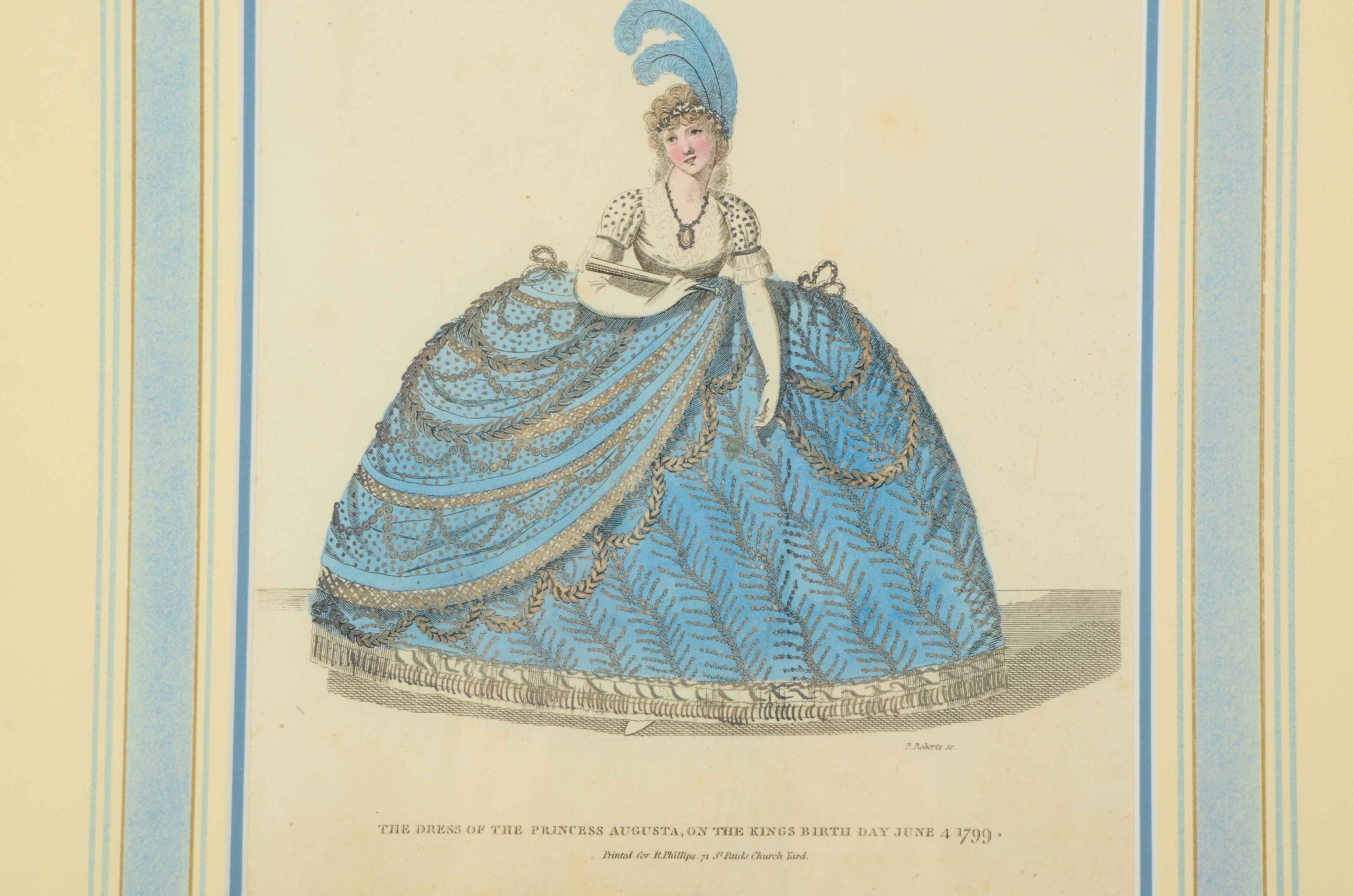 Fashion Print Mezzotint after Fashions from London and Paris, June 1799
