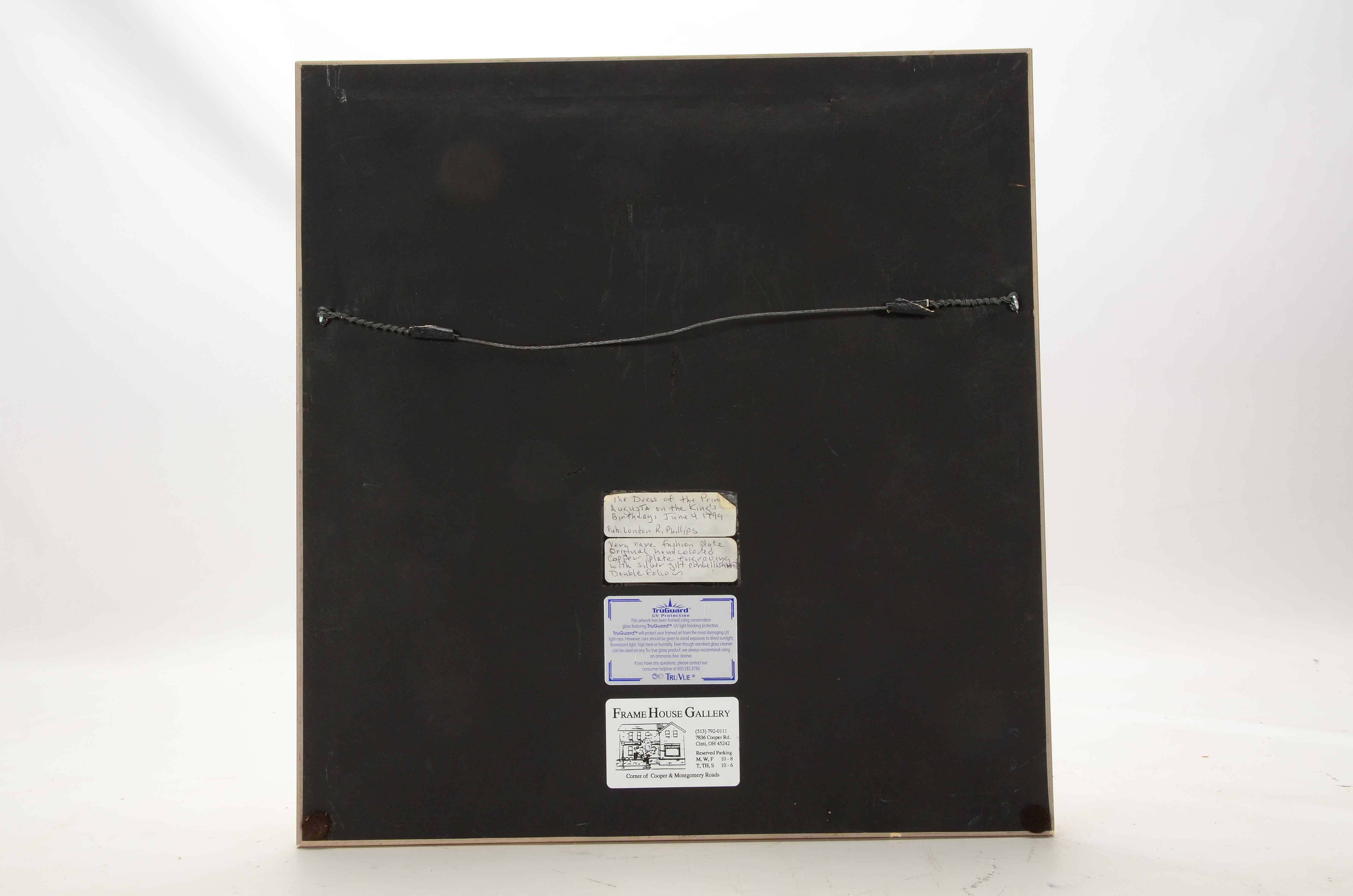 Fashion Print Mezzotint after Fashions from London and Paris, June 1799