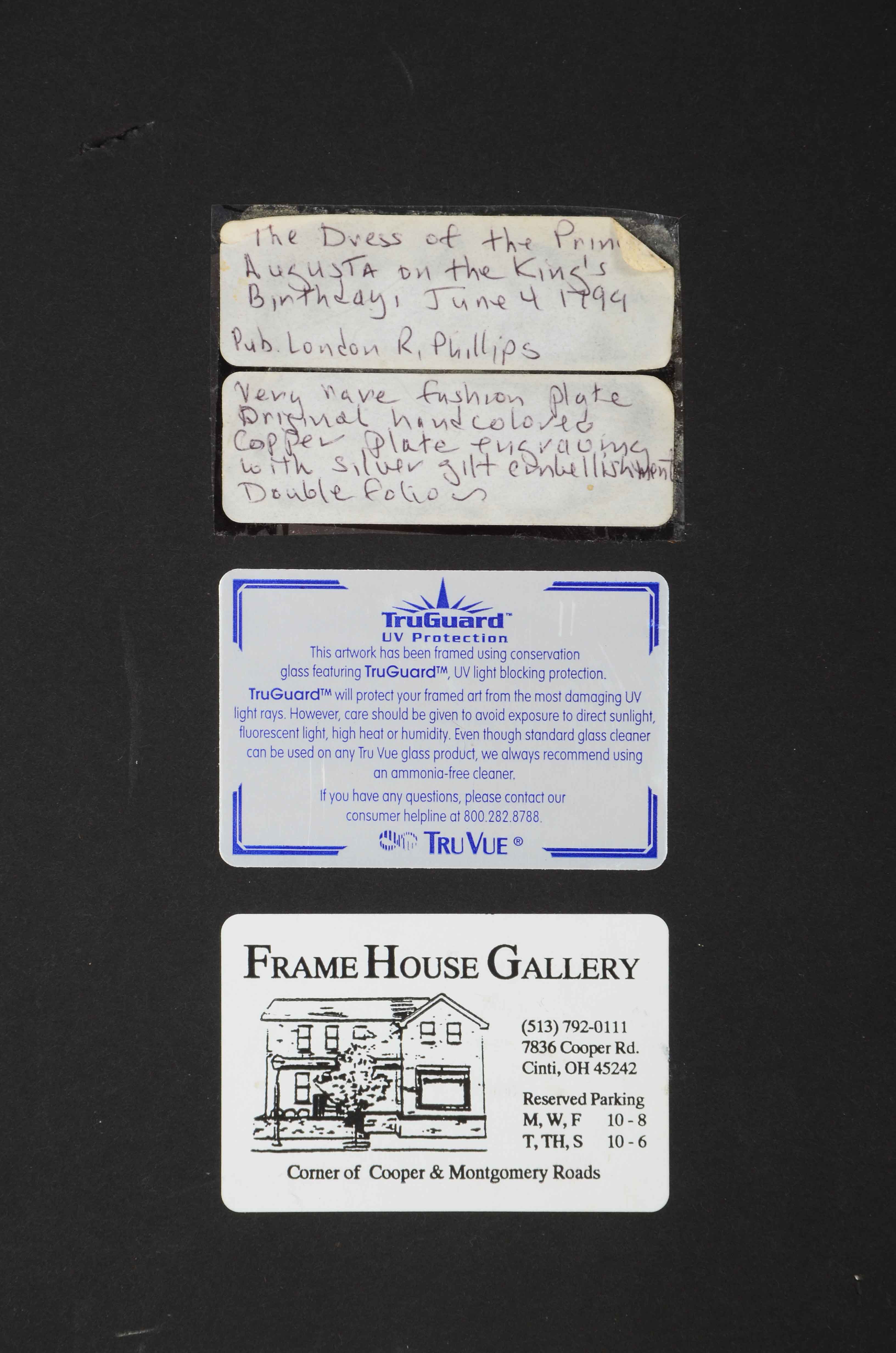 Fashion Print Mezzotint after Fashions from London and Paris, June 1799