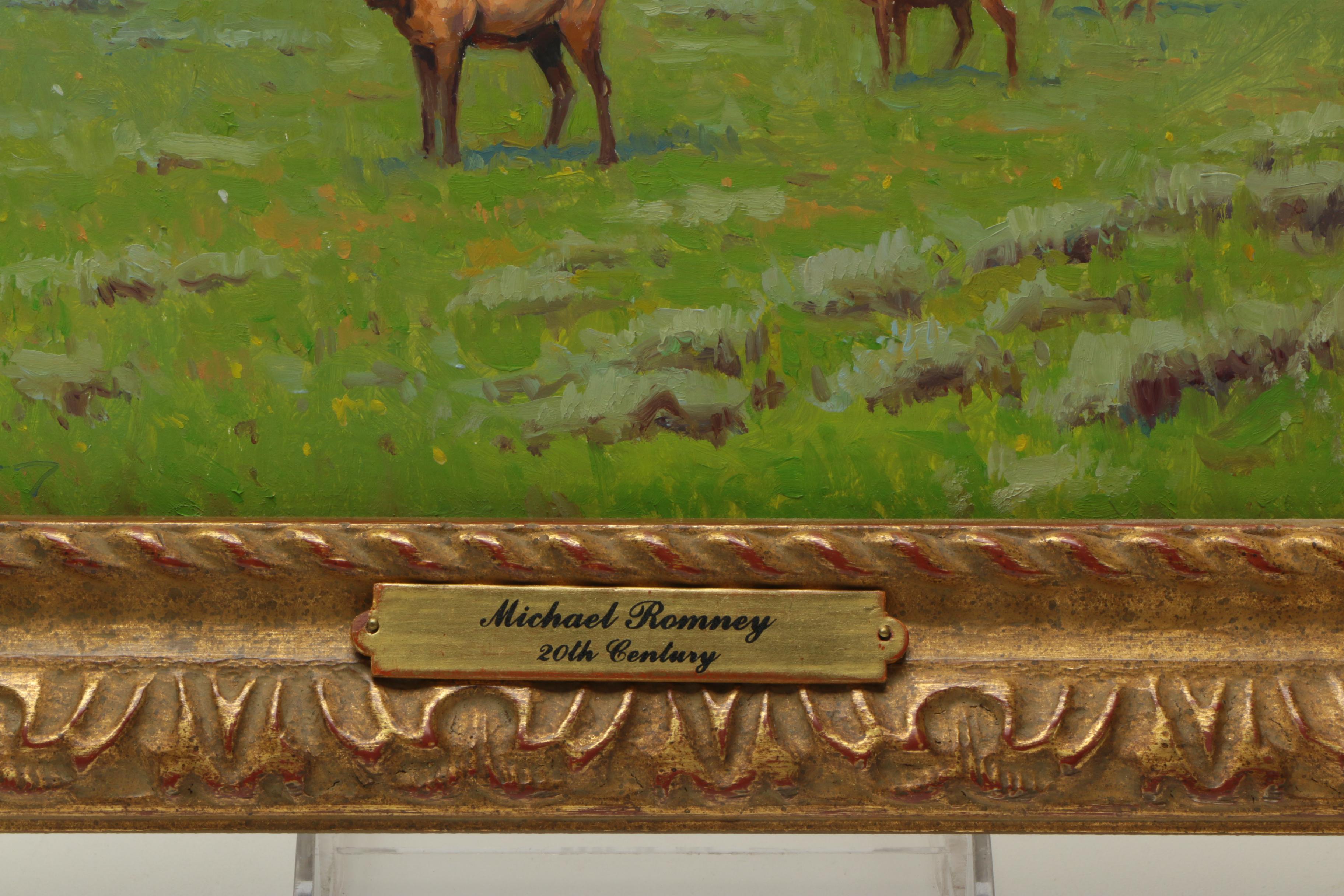 Michael Romney Oil Paintings of Bison and Elk