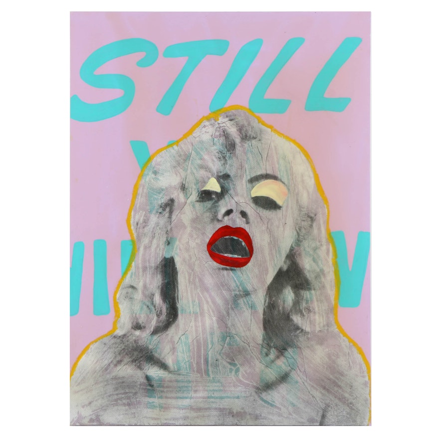 Justin Fontaine Maury Mixed Media on Wood Panel "Still You, Will Love"