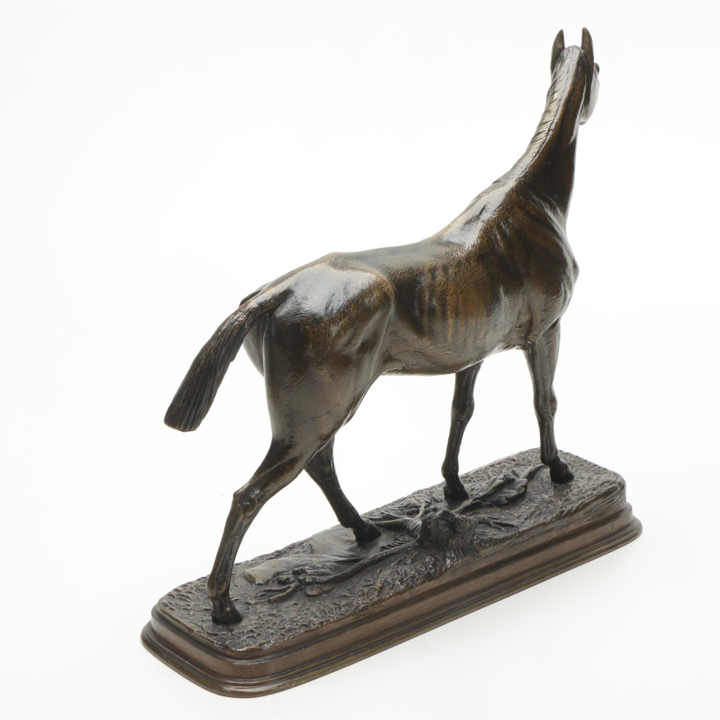 Brass Sculpture After Paul Edouard Delabrierre