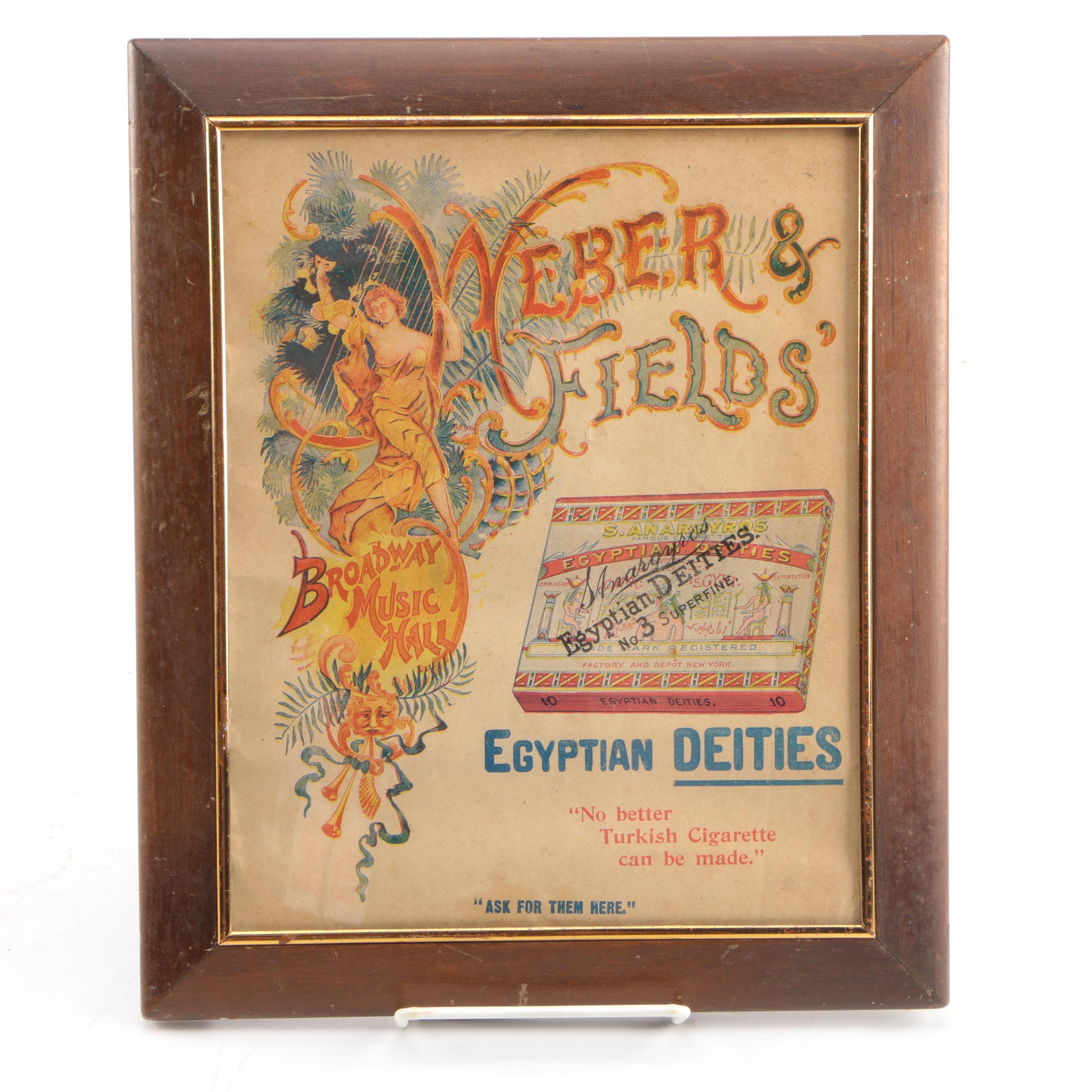 Chromolithograph Advertisements for Cigarettes and Enameline
