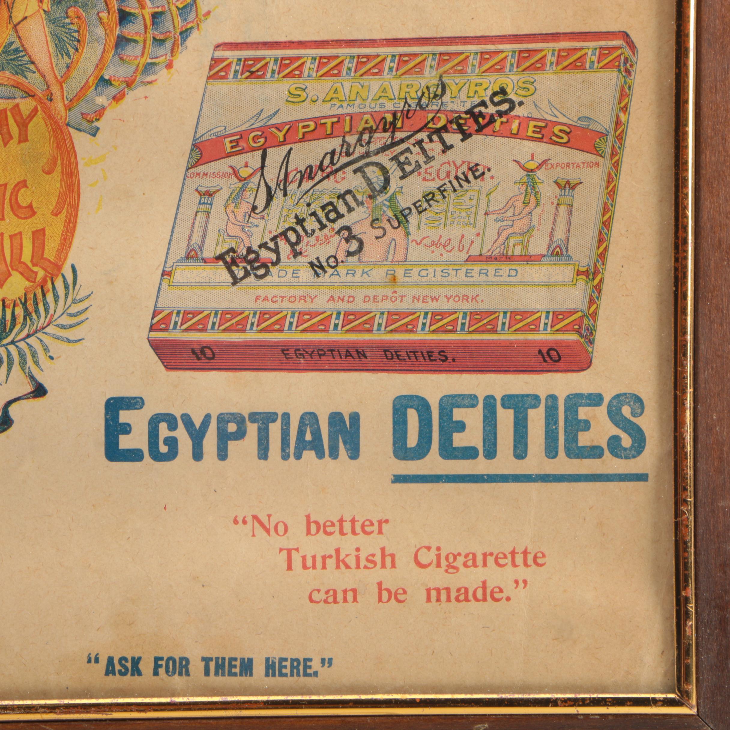 Chromolithograph Advertisements for Cigarettes and Enameline