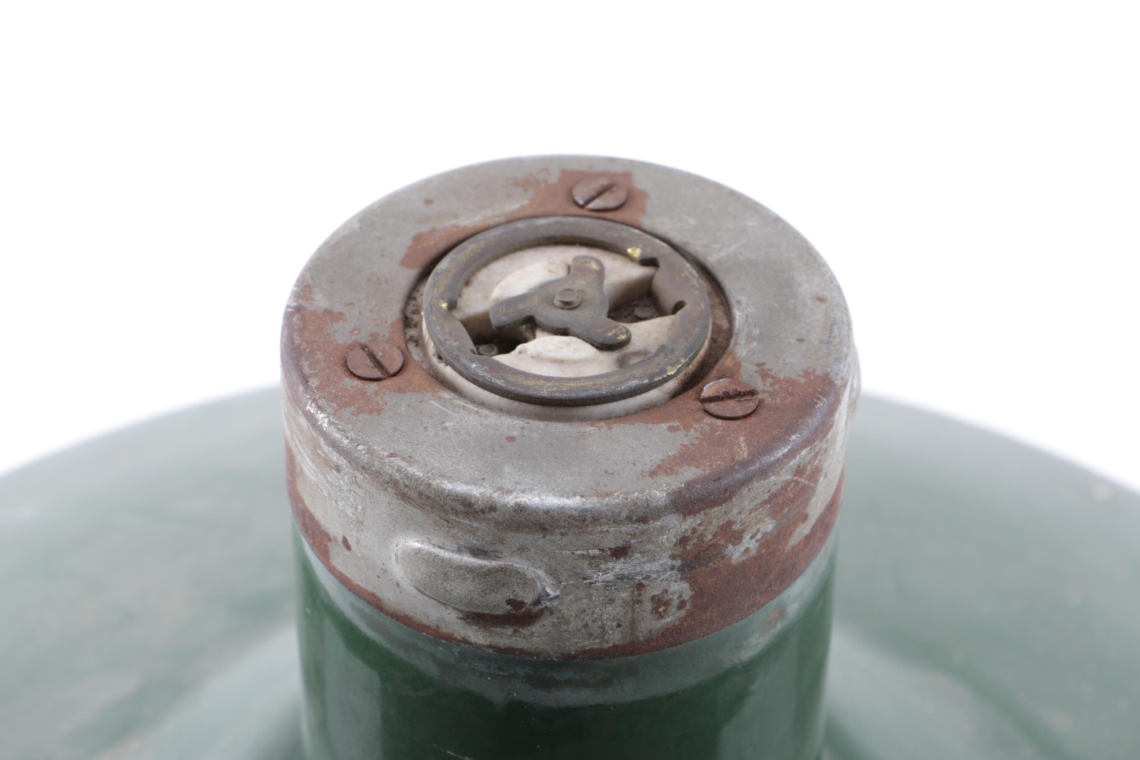 Vintage Enameled Pendant Light Shade