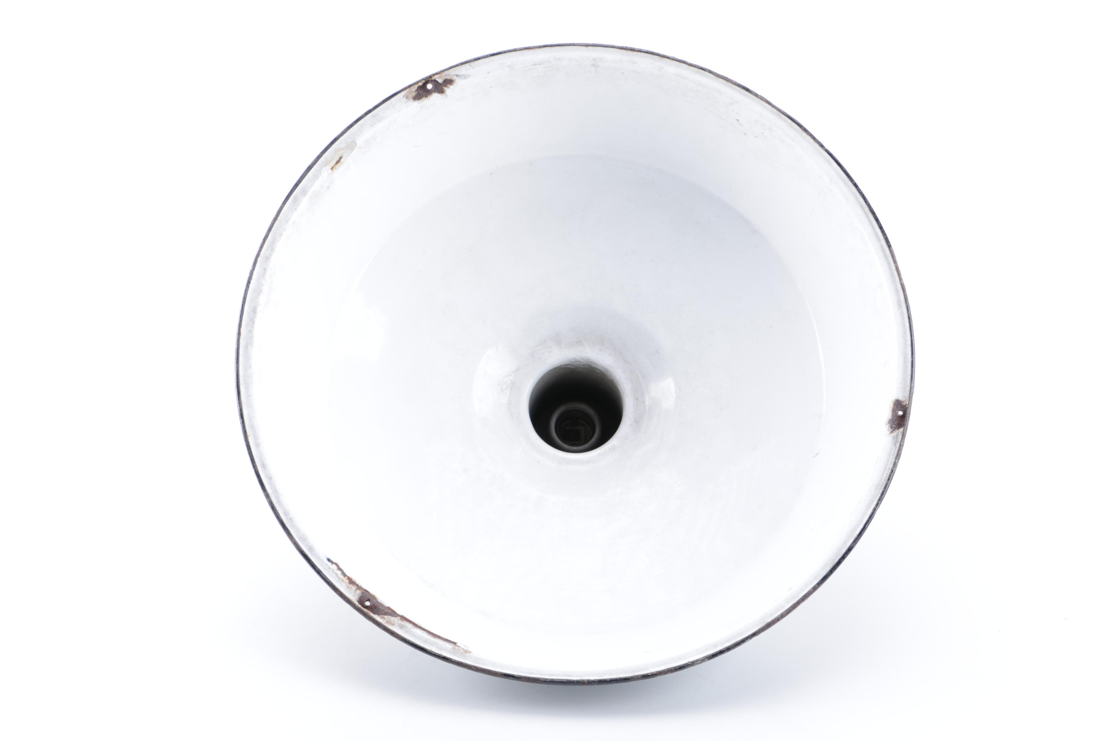 Vintage Enameled Pendant Light Shade