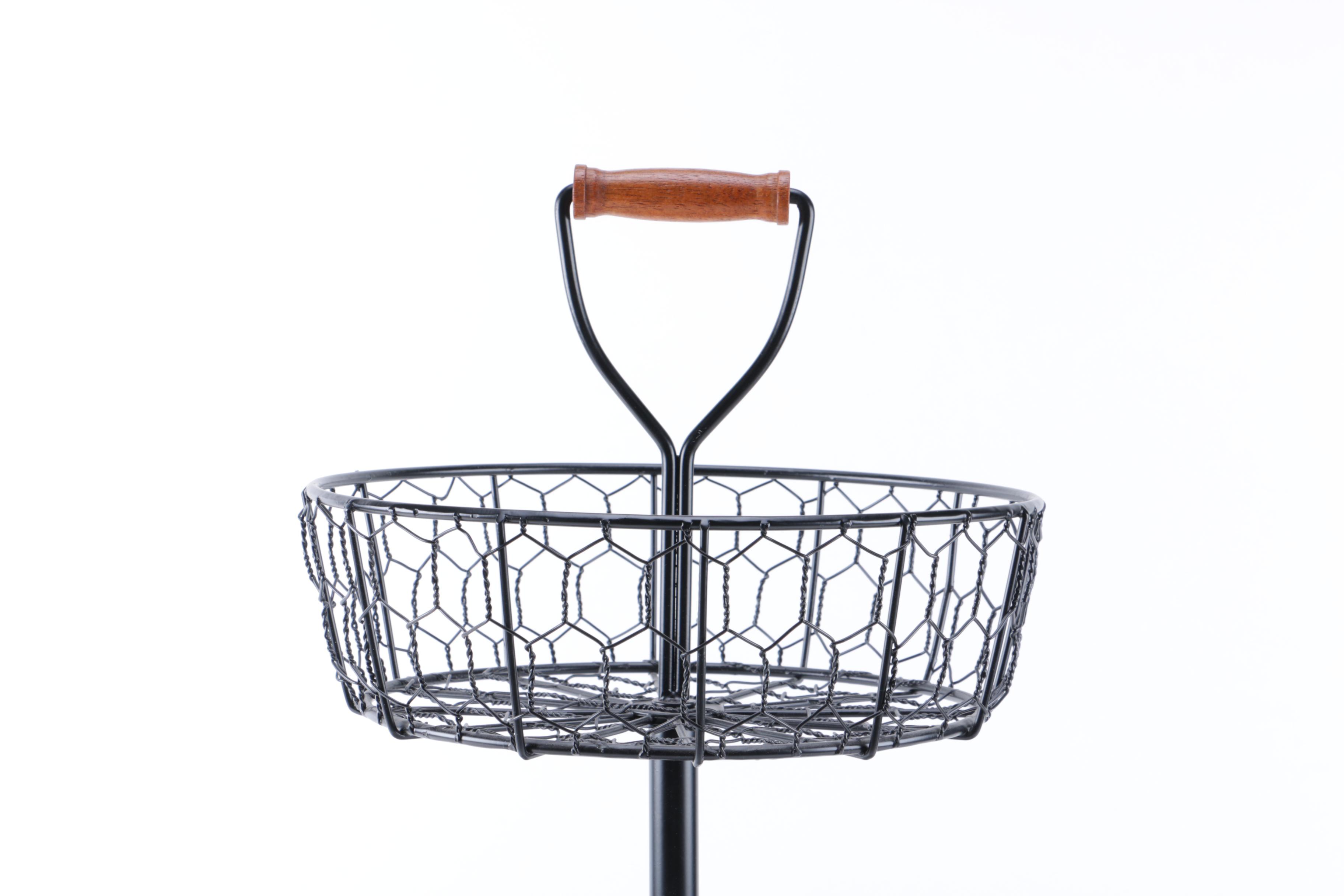Tiered Wire Display Basket with Handle
