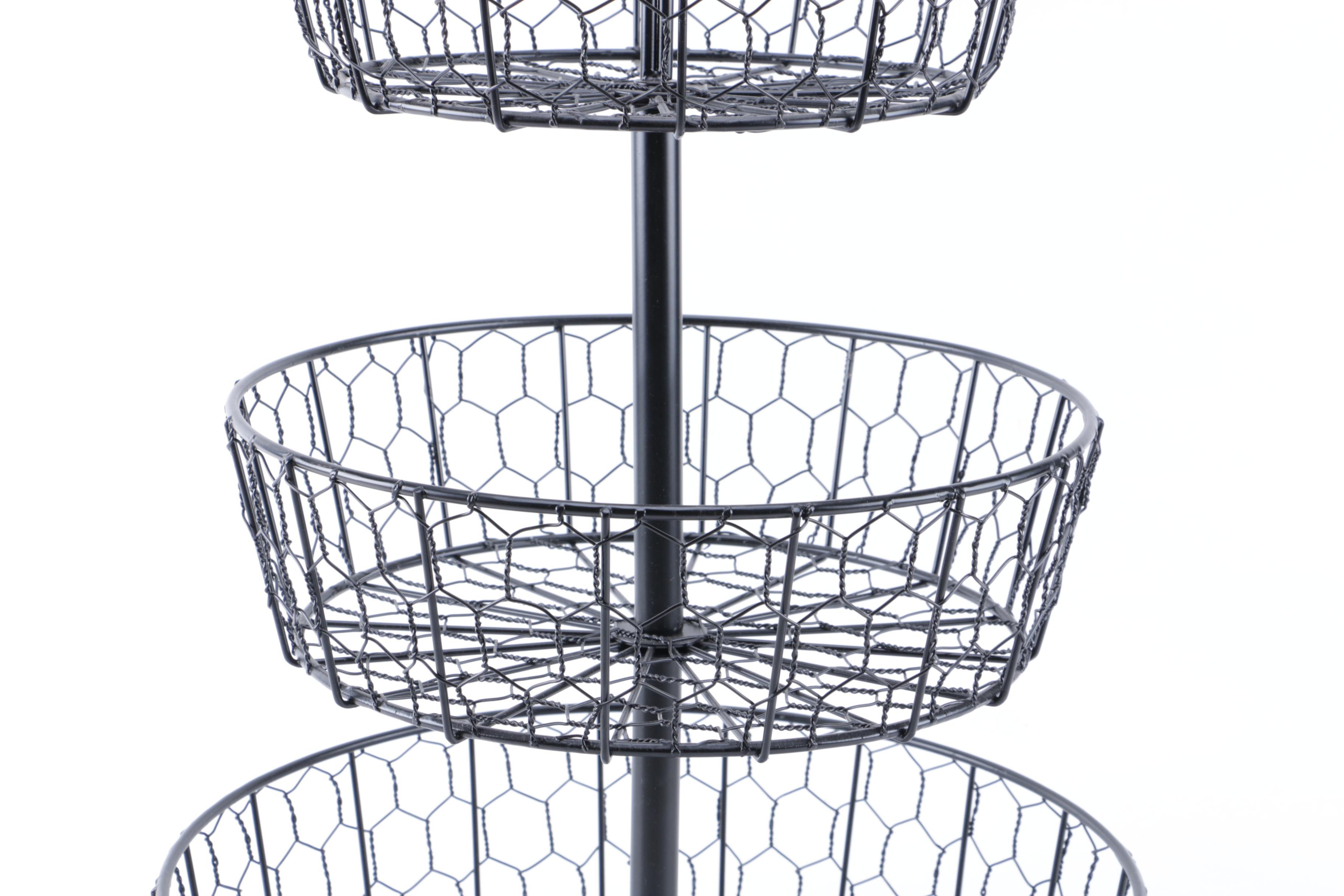 Tiered Wire Display Basket with Handle