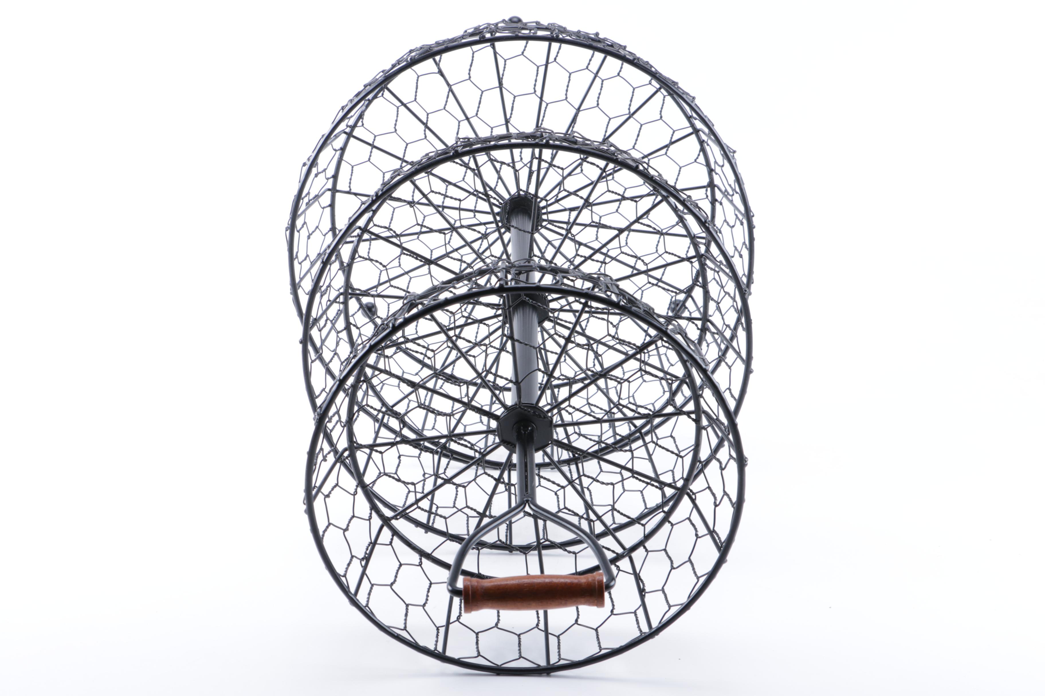 Tiered Wire Display Basket with Handle