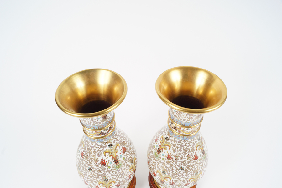 Pair of Chinese Cloisonné Vases