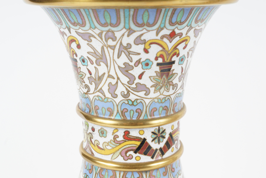 Pair of Chinese Cloisonné Vases