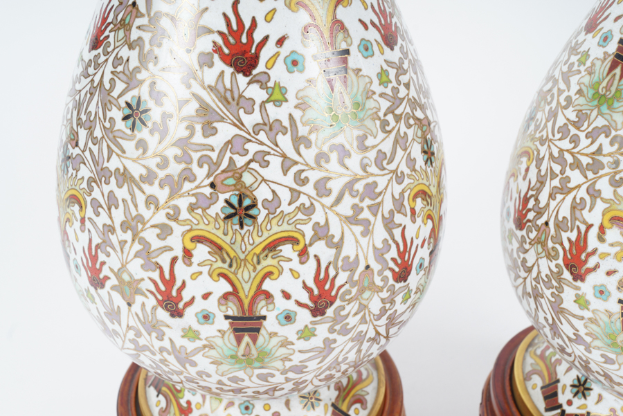 Pair of Chinese Cloisonné Vases