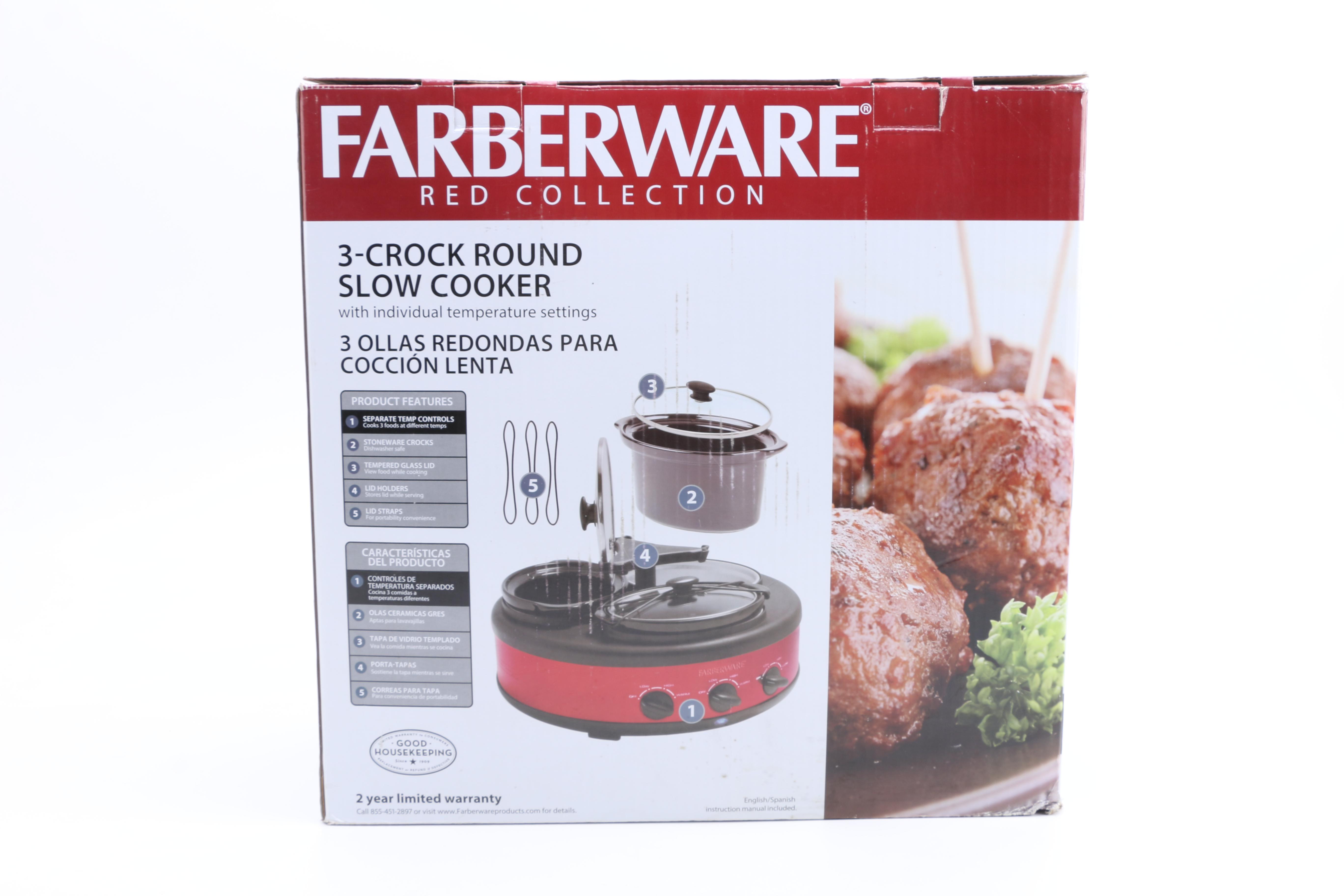 Faberware "3-Crock" Slow Cooker