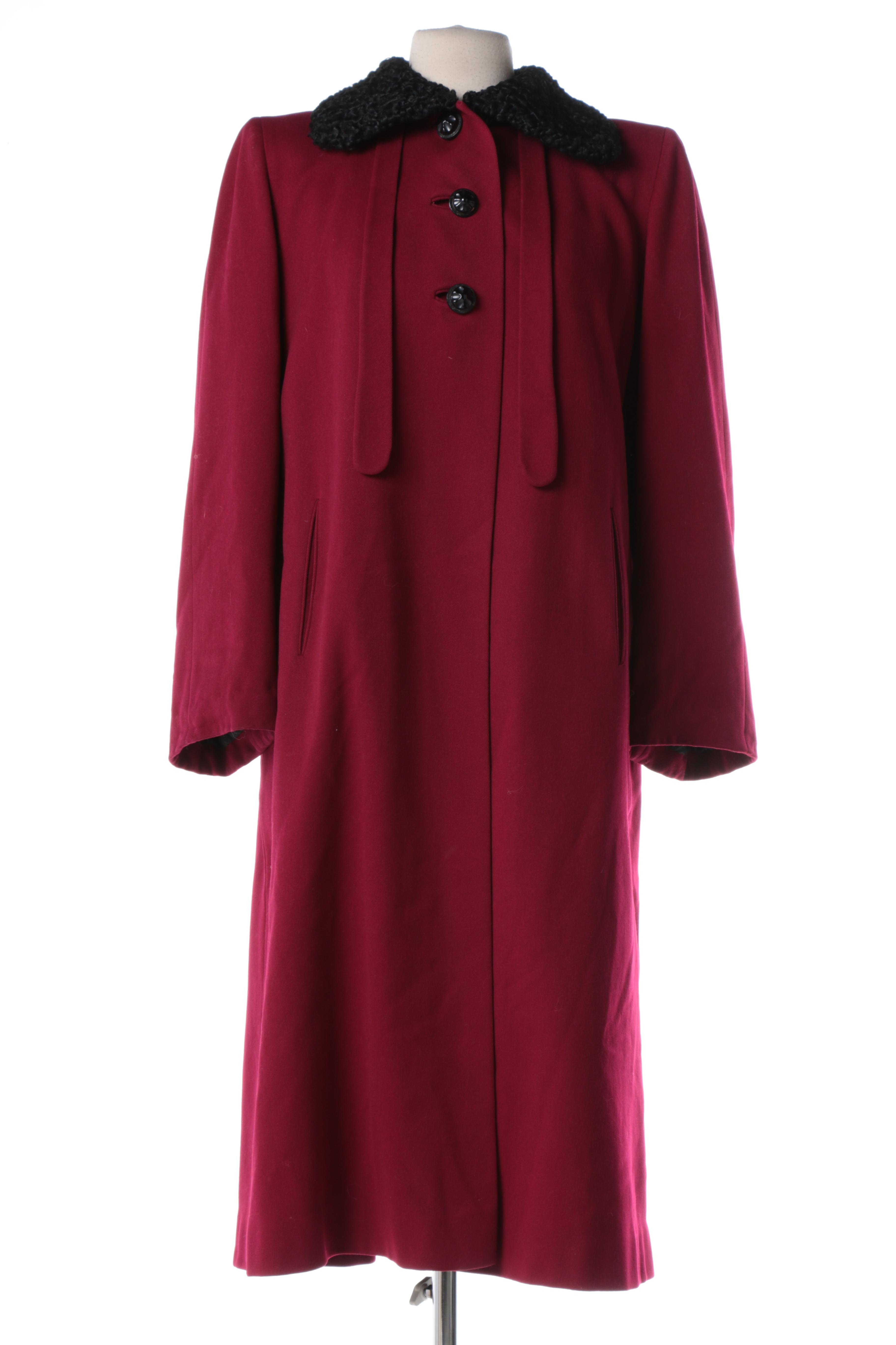 Women's Vintage Coats with Fur Collars