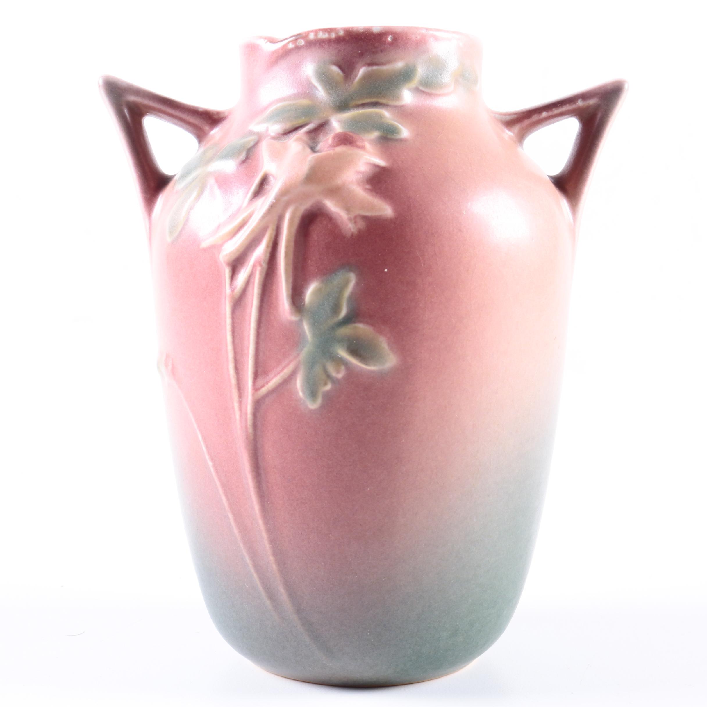 Vintage Roseville Pottery "Pink Columbine" Vase