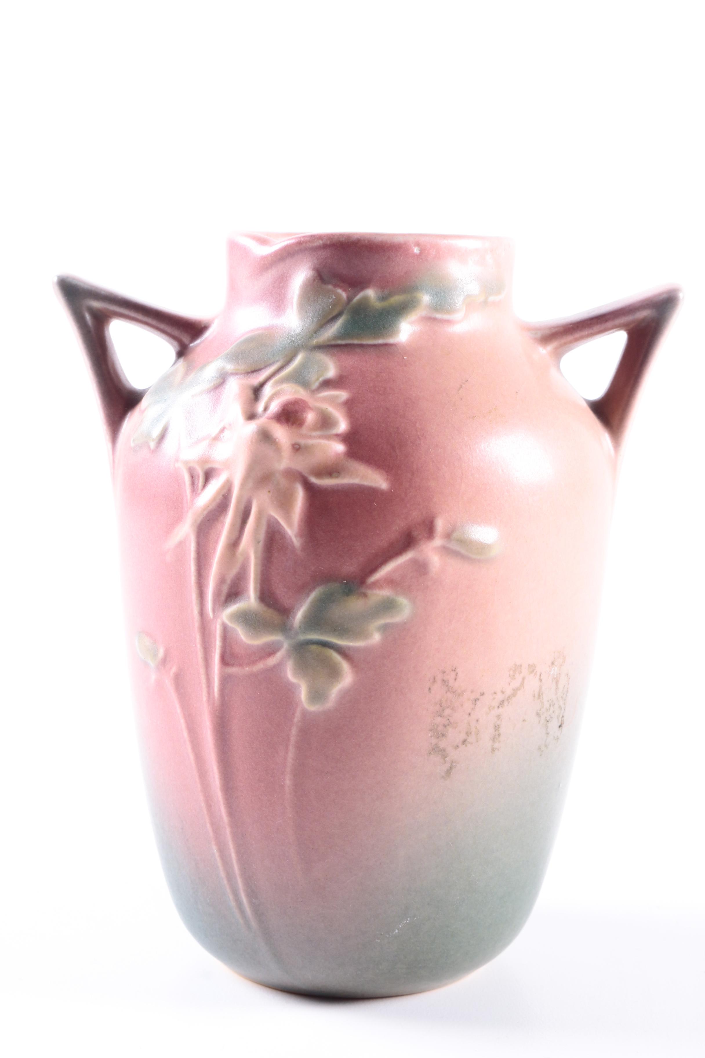 Vintage Roseville Pottery "Pink Columbine" Vase