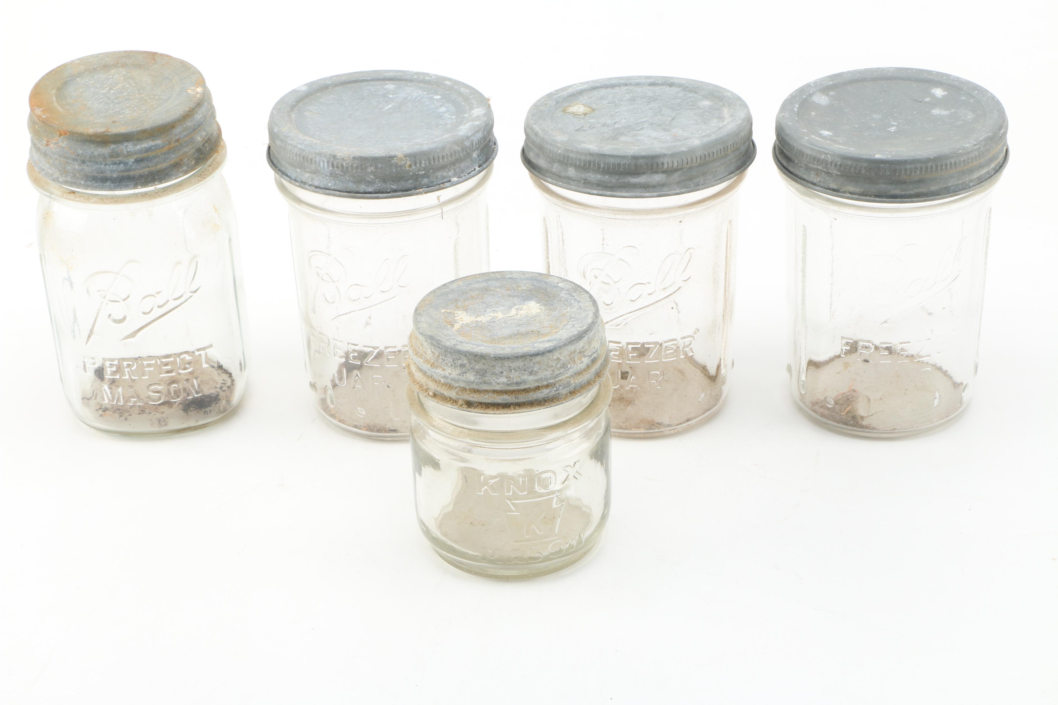 Vintage Milk Crate and Glass Jars