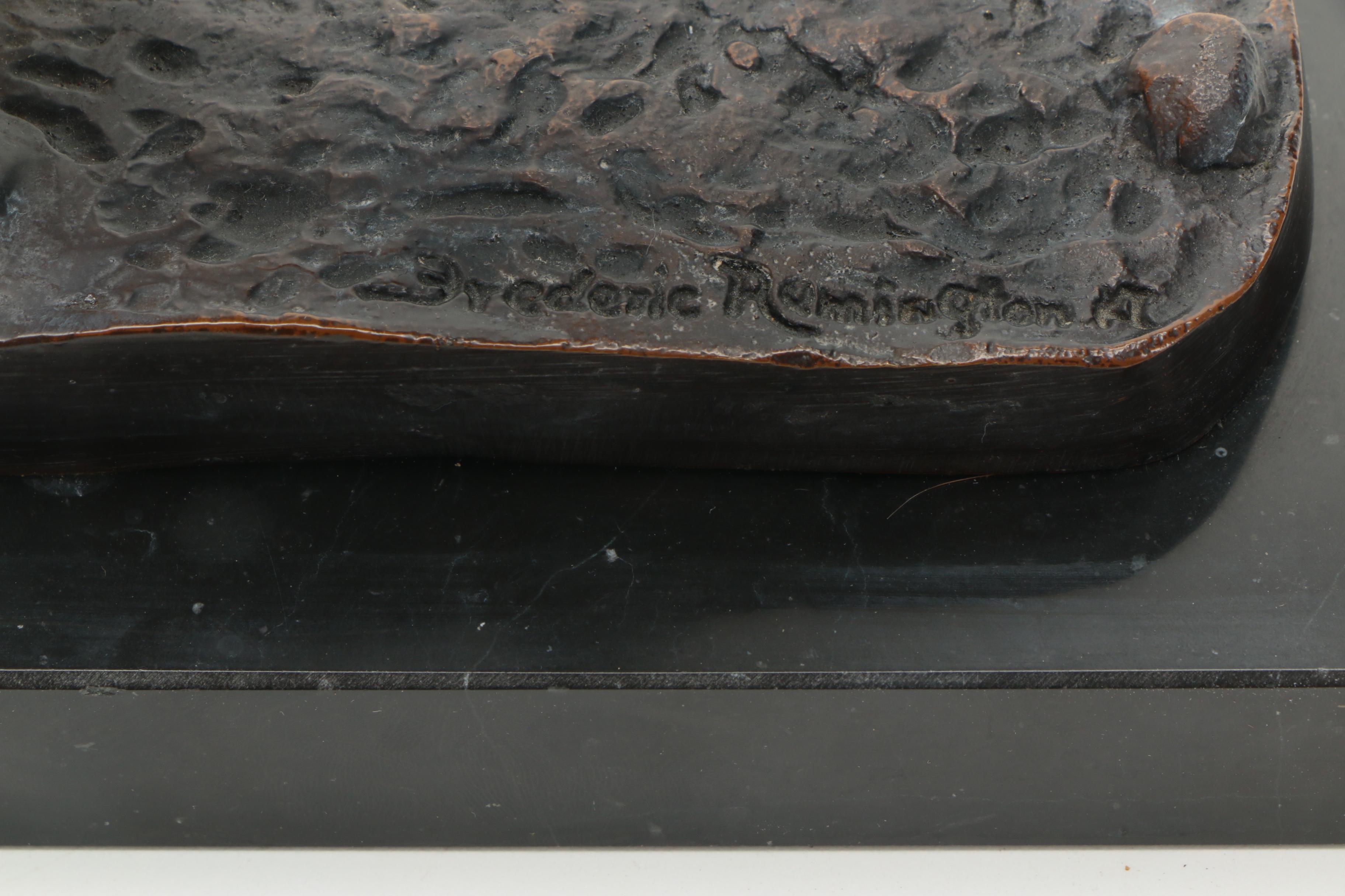 Brass Sculpture After Frederic Remington's "Bronco Buster"