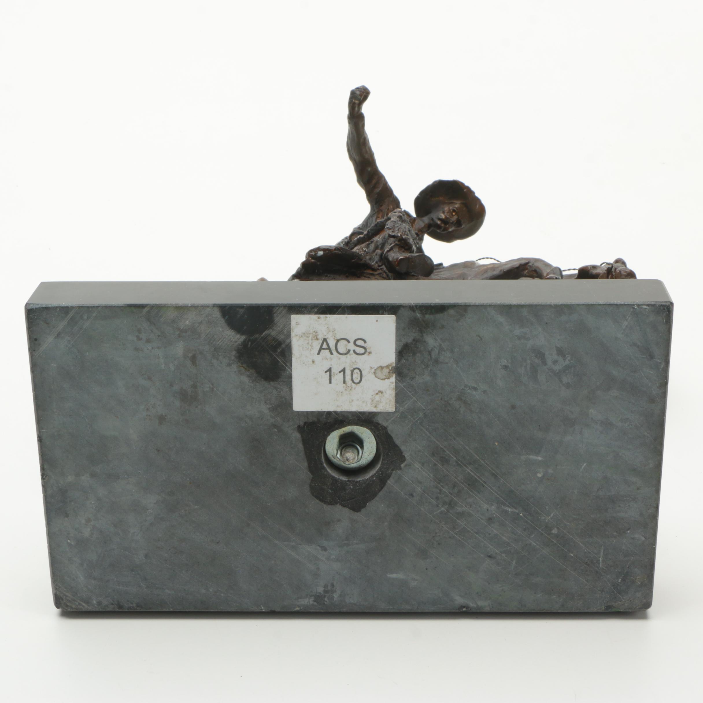 Brass Sculpture After Frederic Remington's "Bronco Buster"