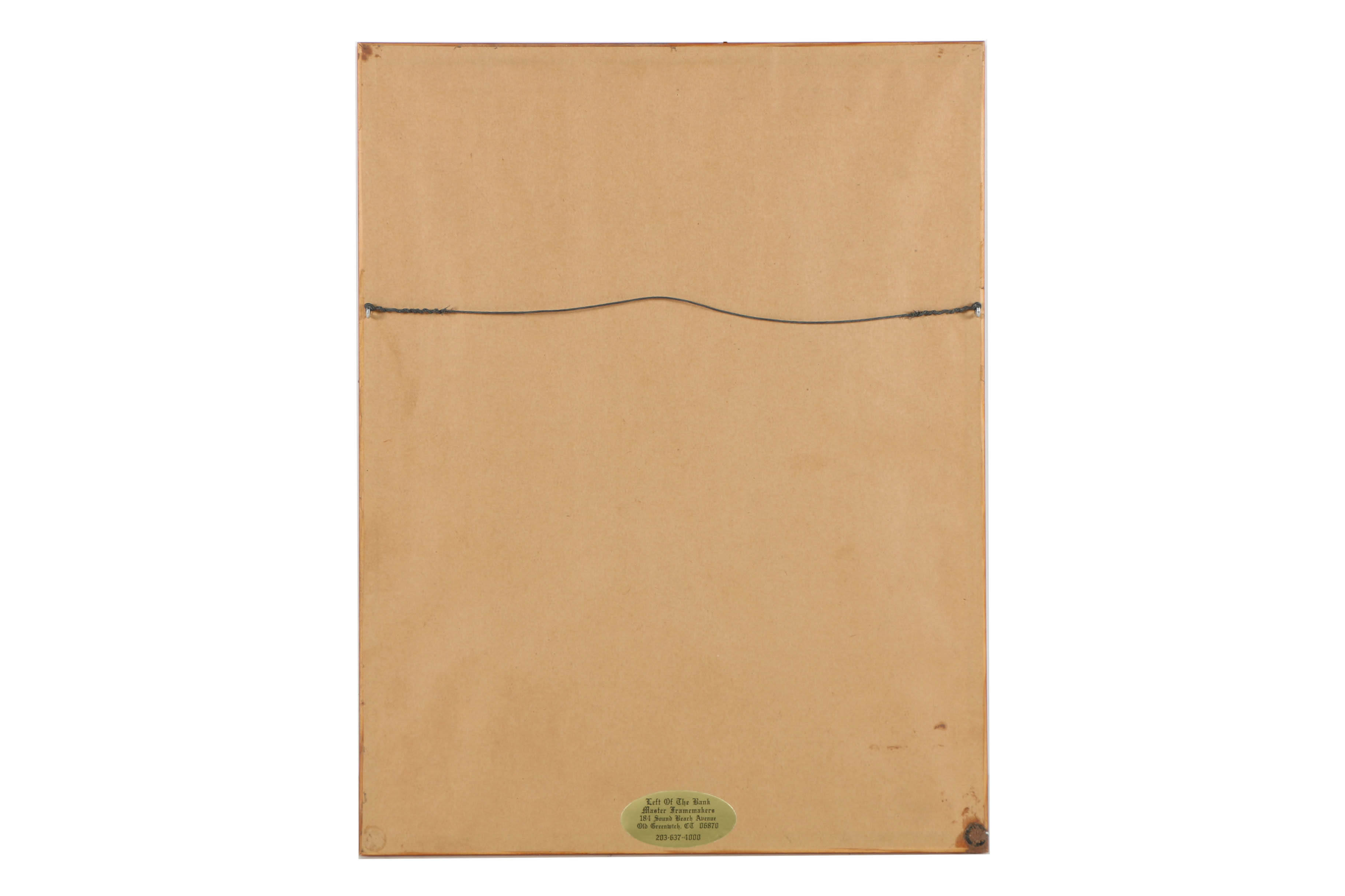 20th-Century Ink and Watercolor Painting of Figural Scene