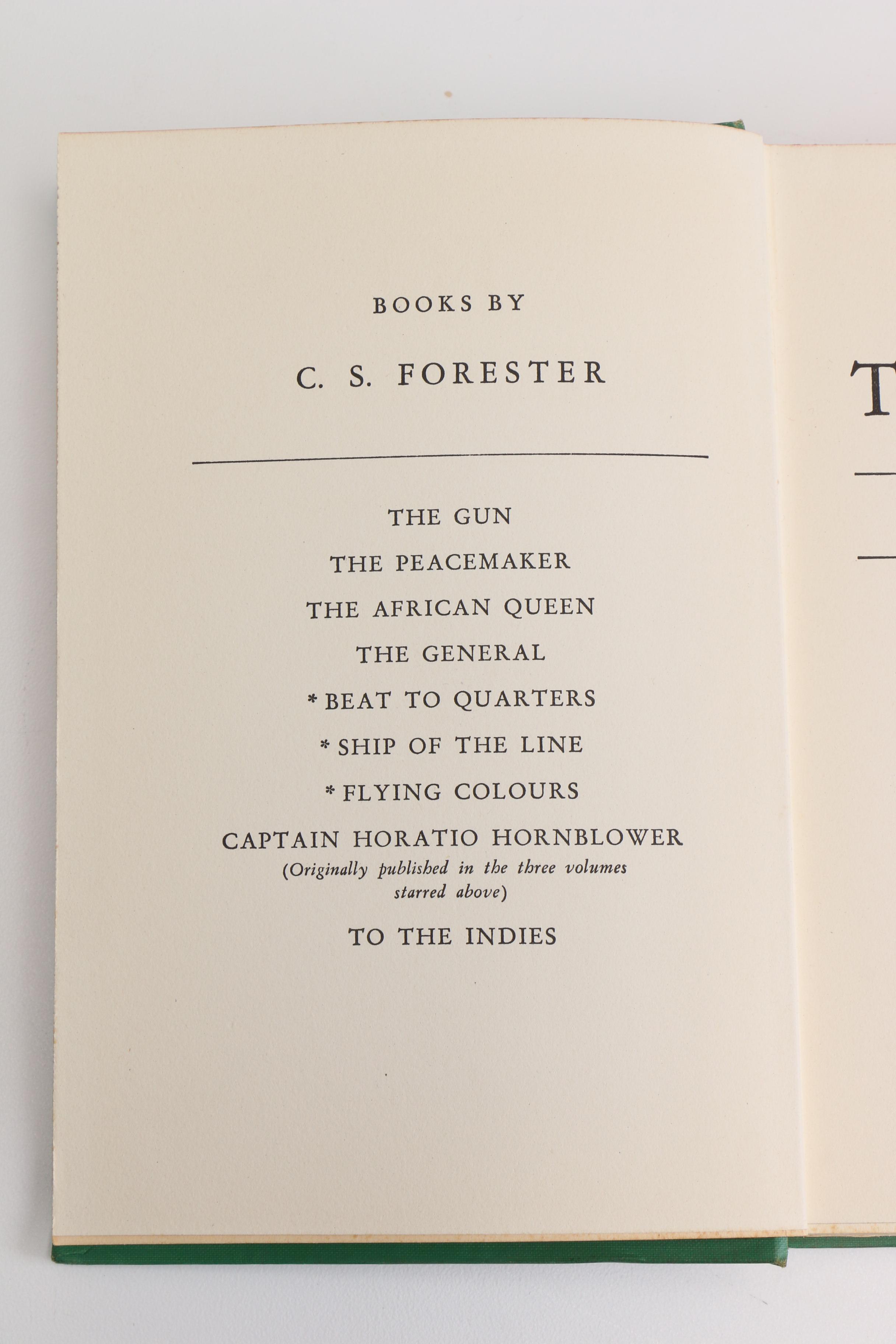 Signed Third Printing of "To The Indies" by C.S. Forester